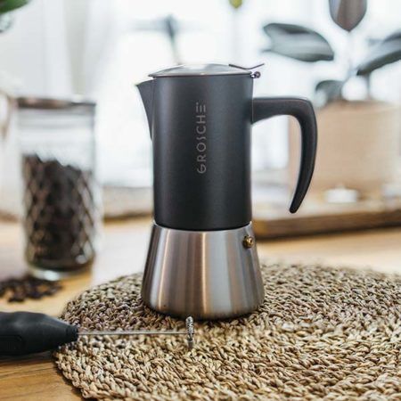 Stainless steel shop stovetop coffee percolator