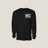 Scary Good Long Sleeve Unisex Black Tee, RRC on Front in white