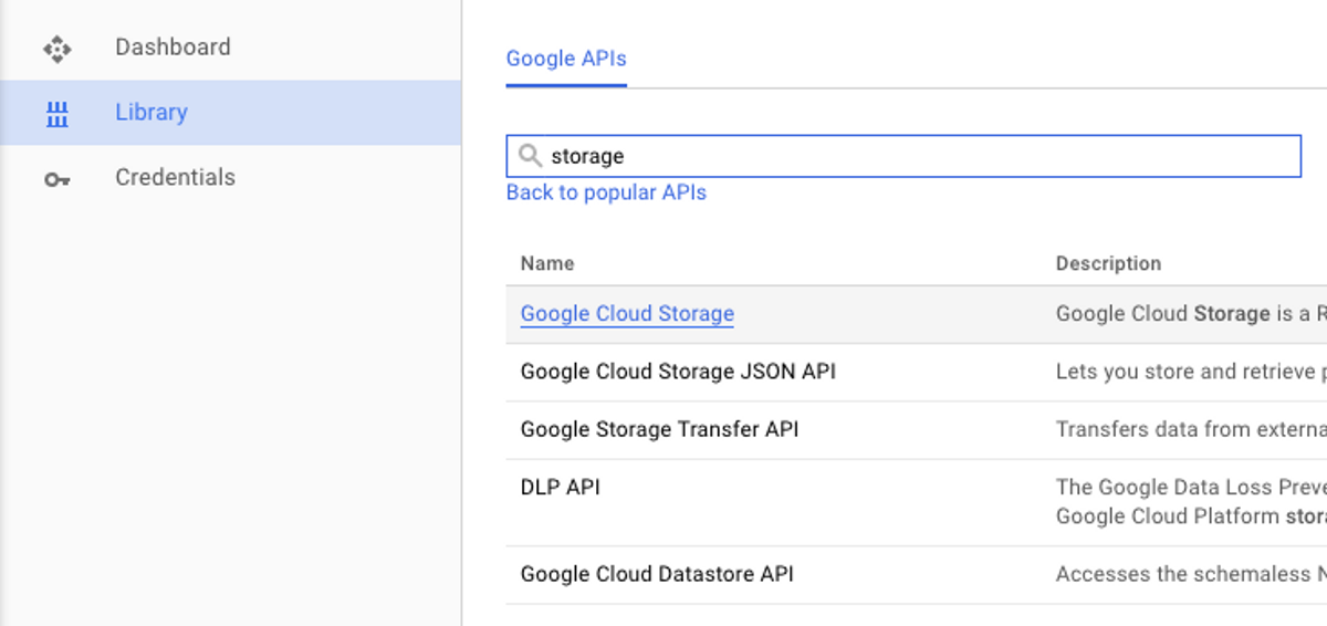 Google Cloud Screenshot