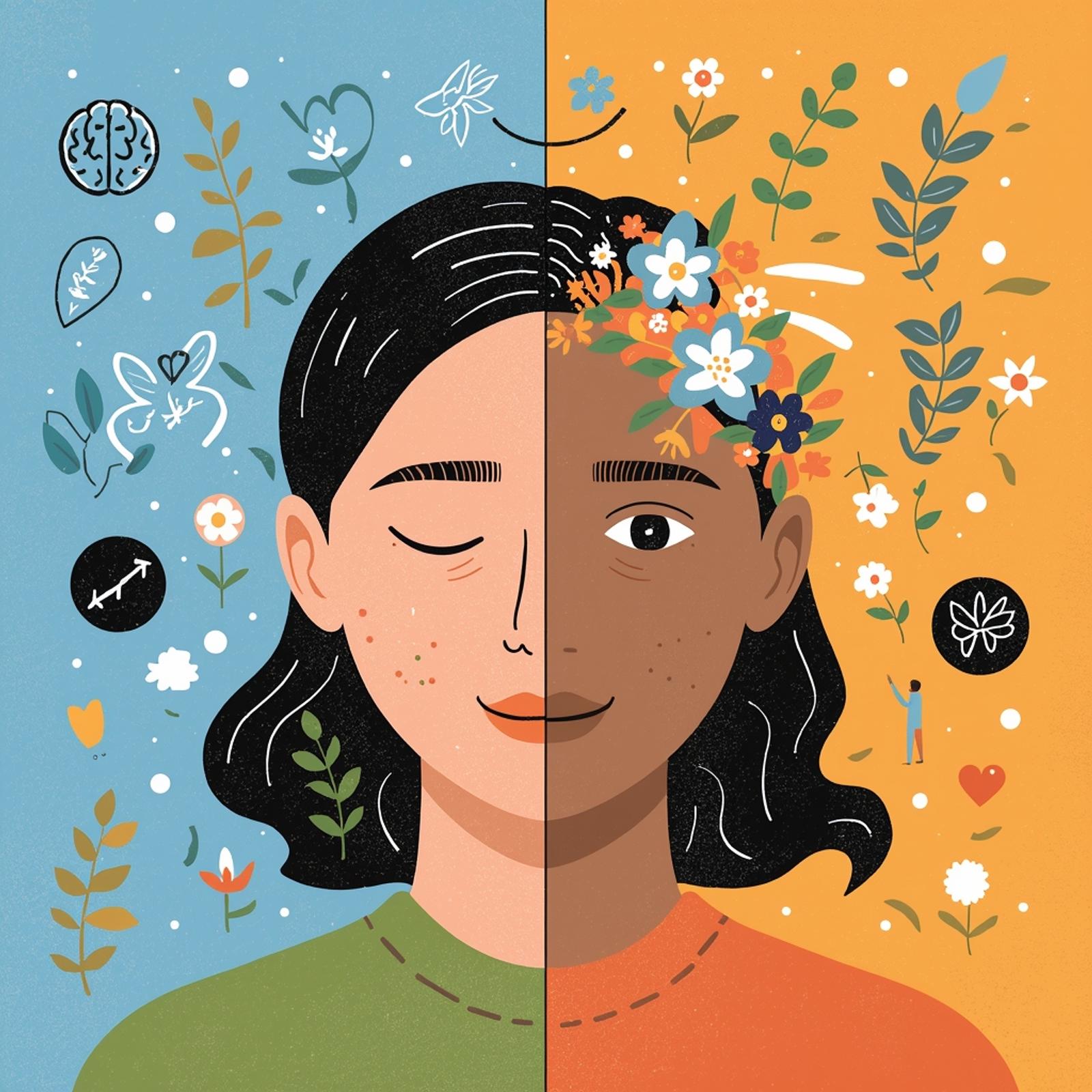 compare and contrast mental health and emotional health