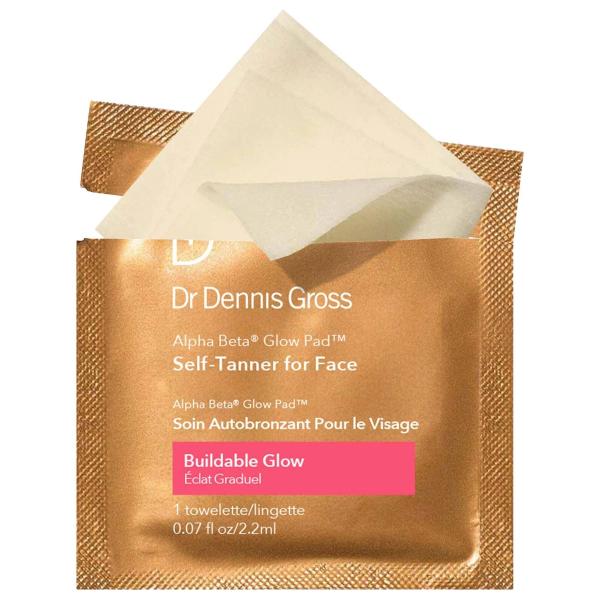Alpha Beta¨ Glow Pad: Exfoliating Self-Tanner Towelette for Face with Vitamin E & Alpha Beta Acids