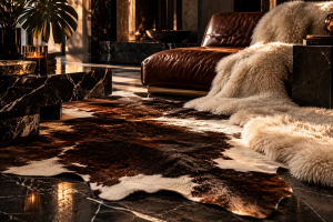 Sheepskin Rugs, Cowhide Rugs, Shearling Pillows and Wool Throws: How Daddy Dresses a Room
