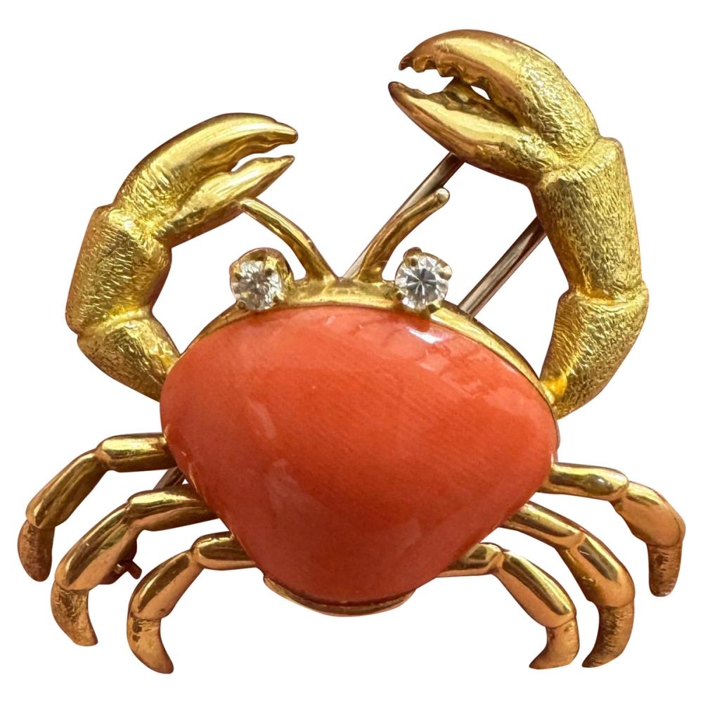 Crab Brooch, Vintage