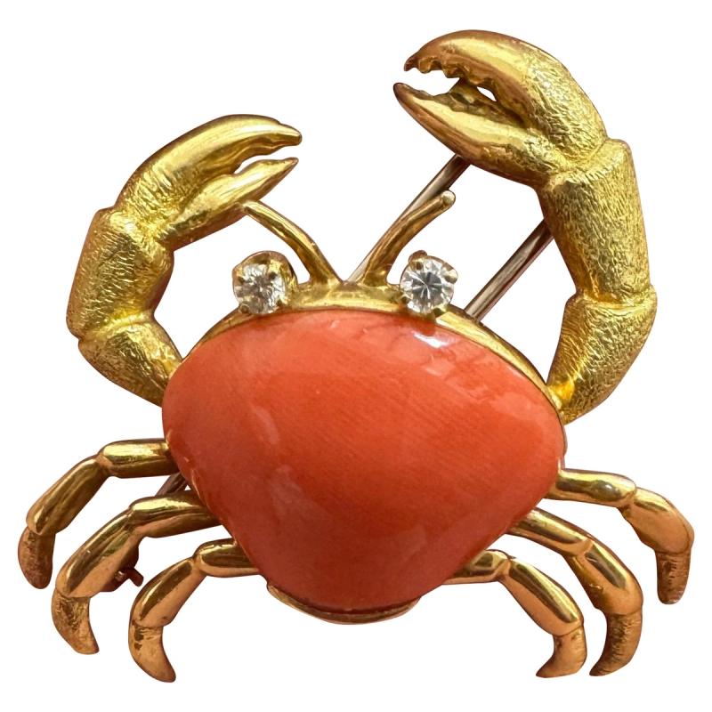 Crab Brooch, Vintage
