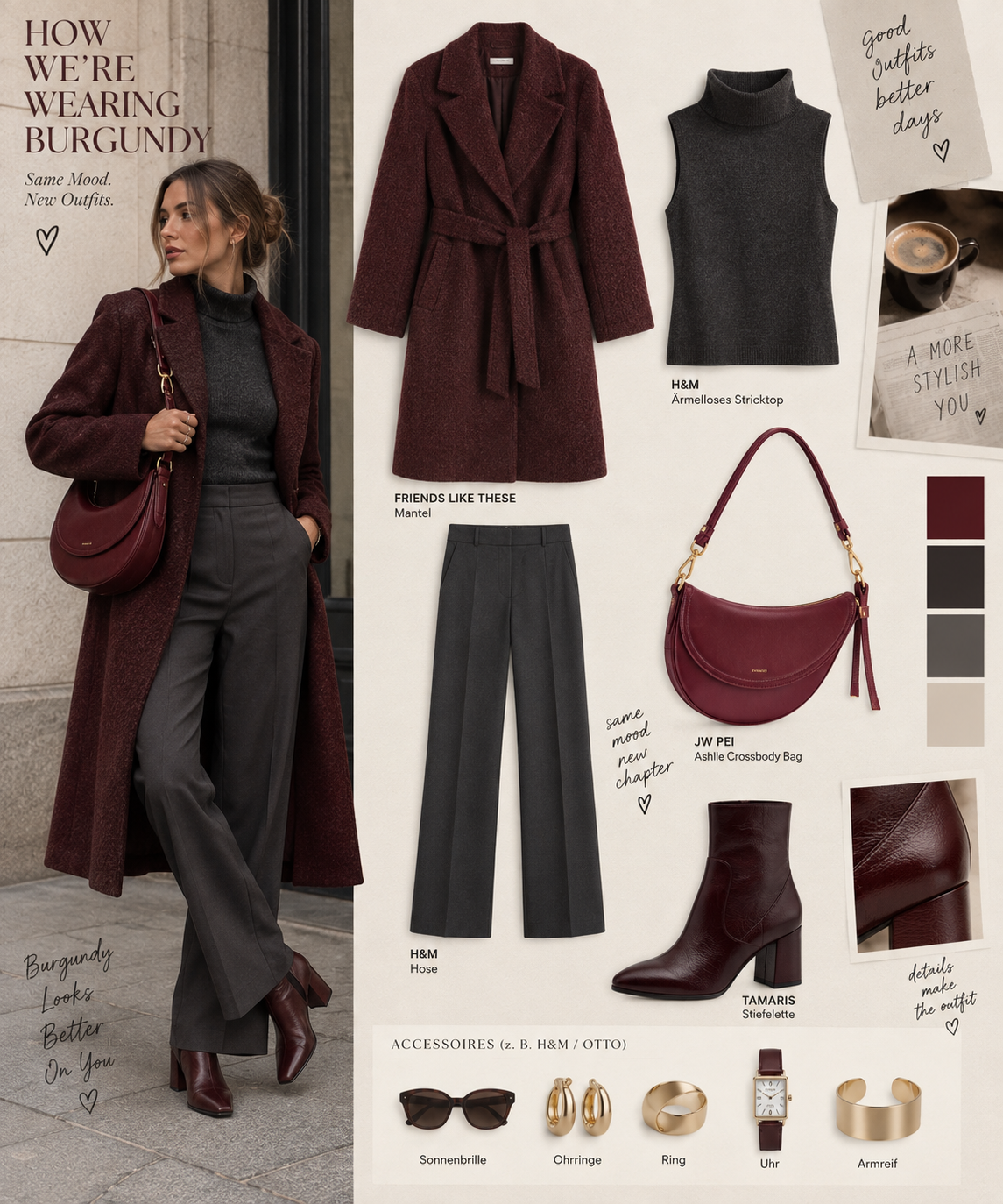 HOW WE’RE WEARING BURGUNDY