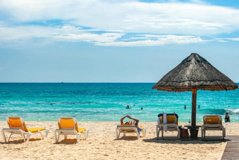 A beach scenery 