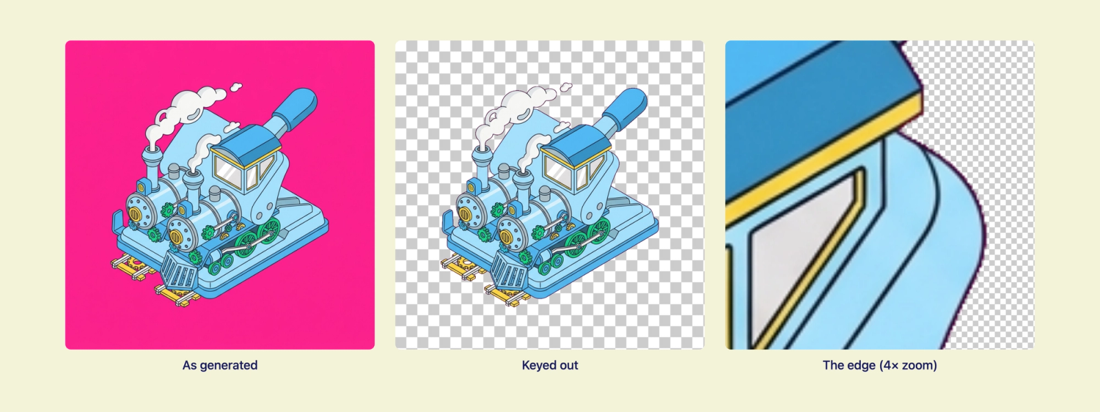 Pink to transparent with anti-aliased edges