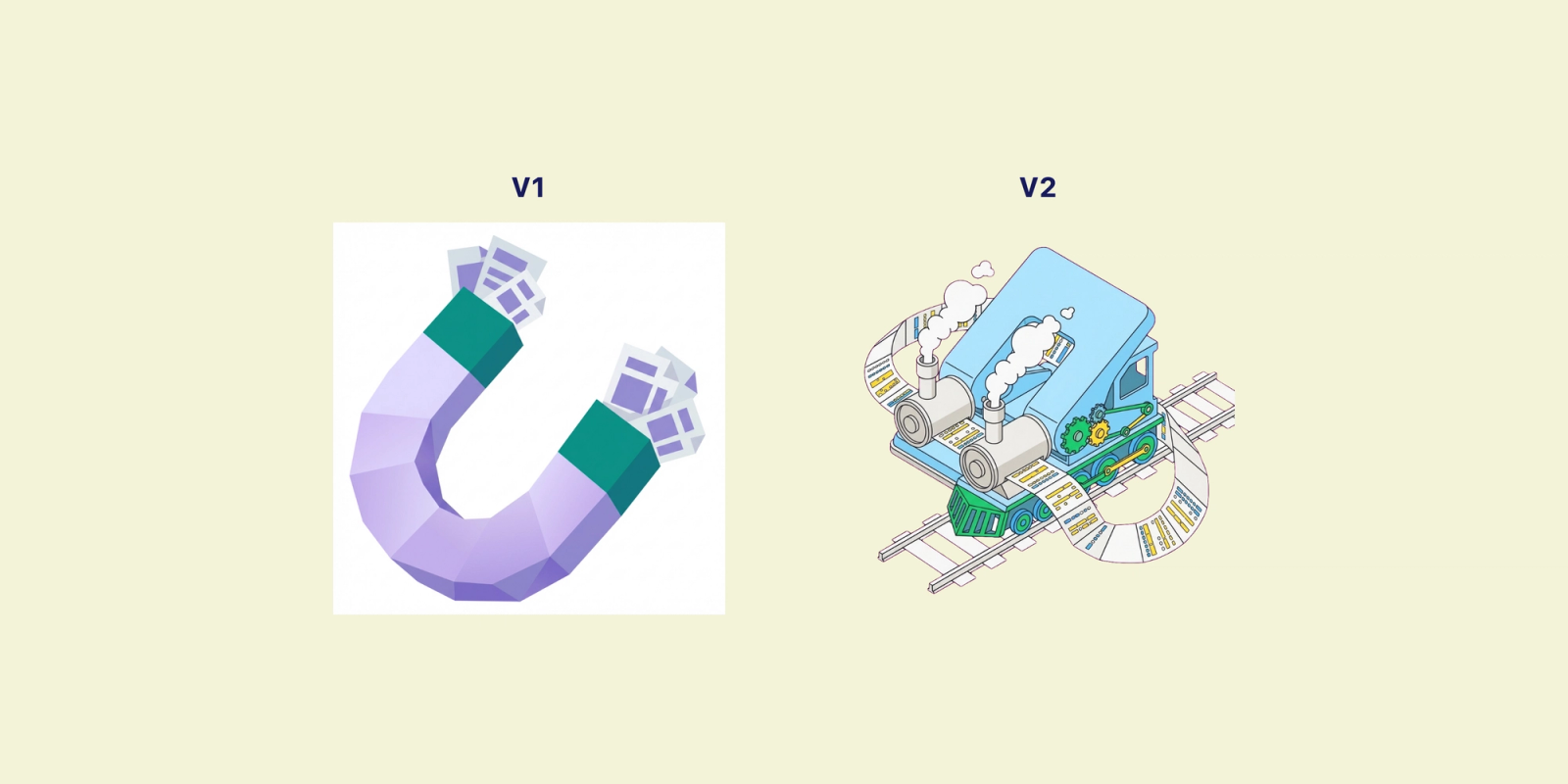 Two images side-by-side showing different rendering styles.