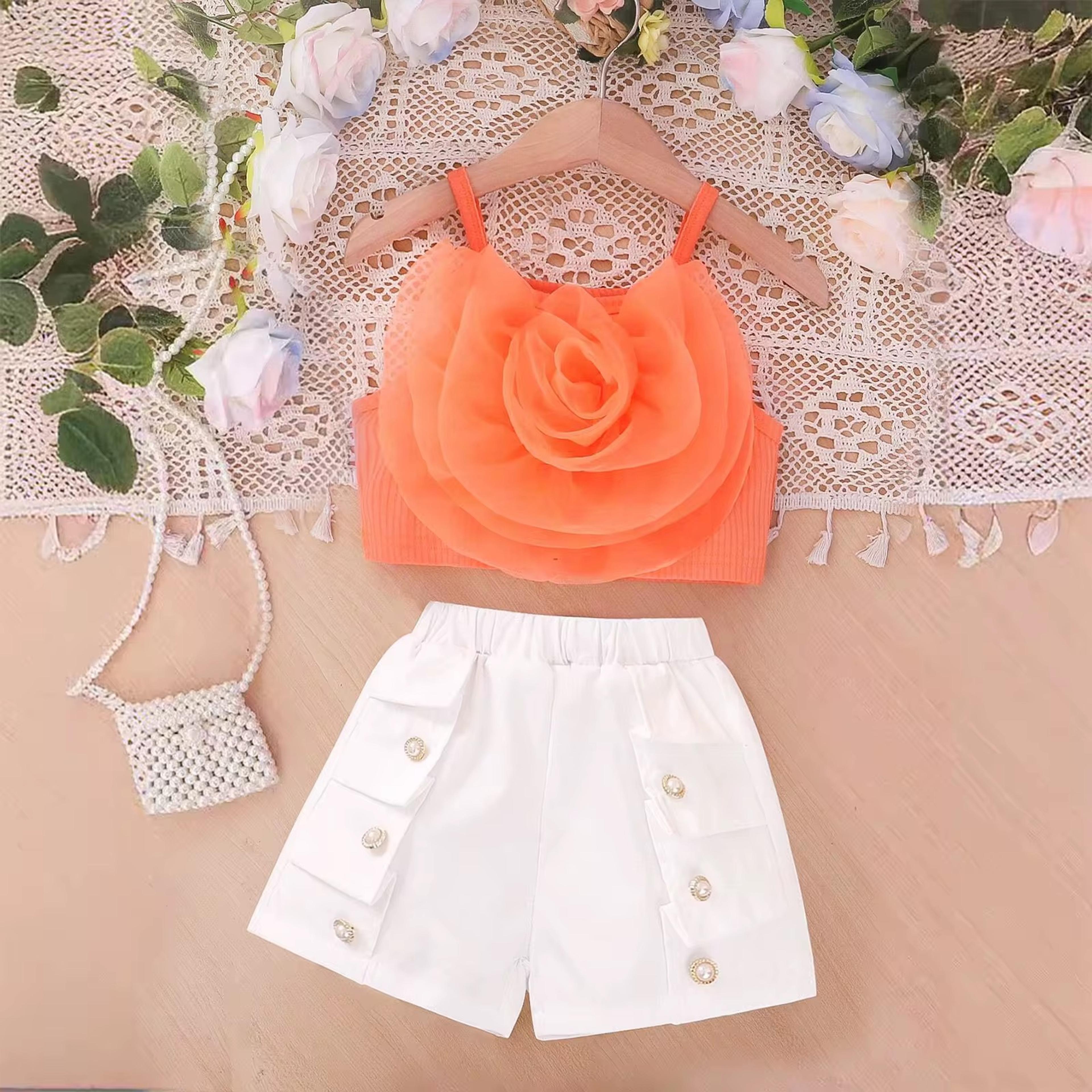 Girls' Rosette Summer Shorts Set thumbnail 2