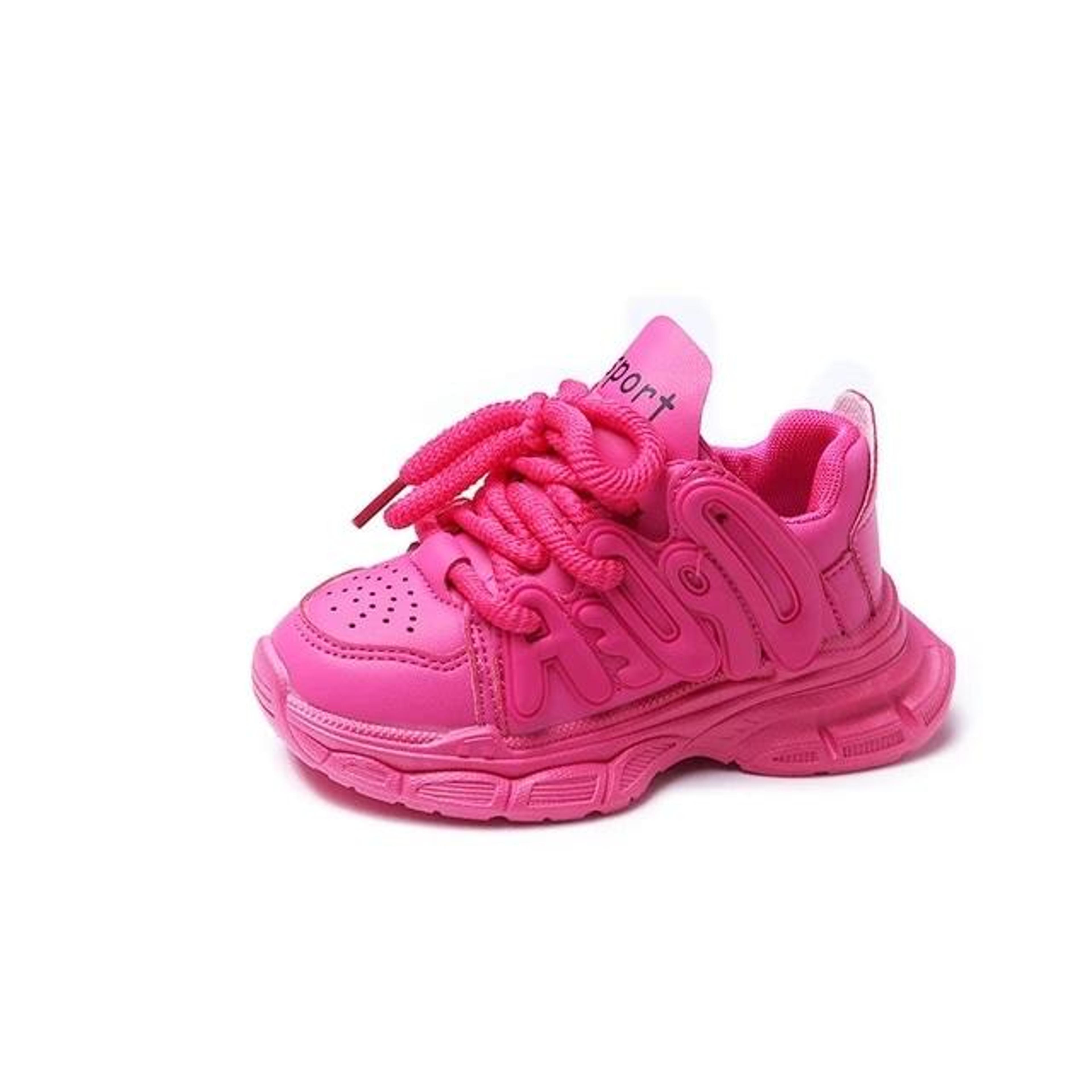 Kids' Hot Pink Chunky Sneakers