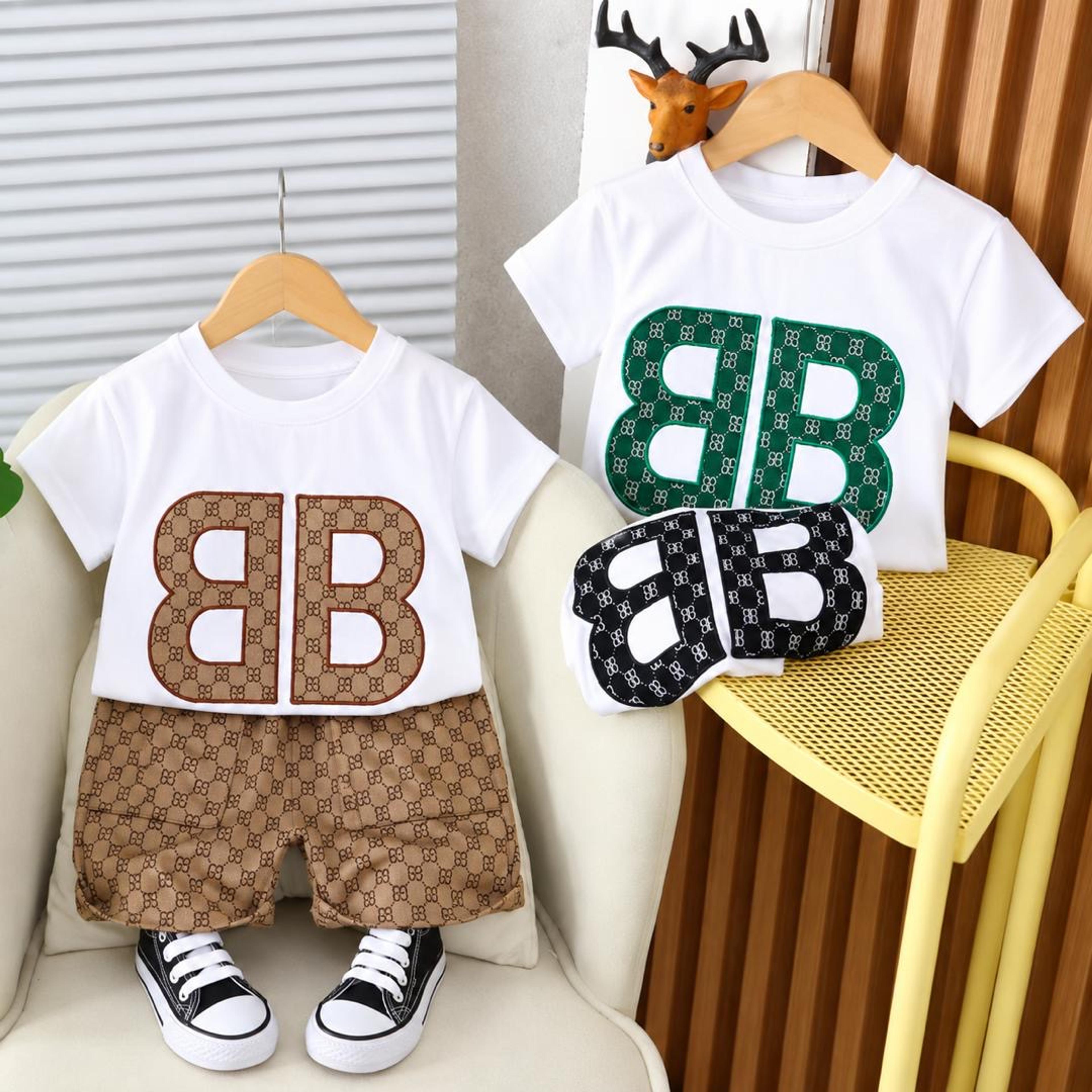 Boys' Monogram BB T-Shirt & Shorts Set