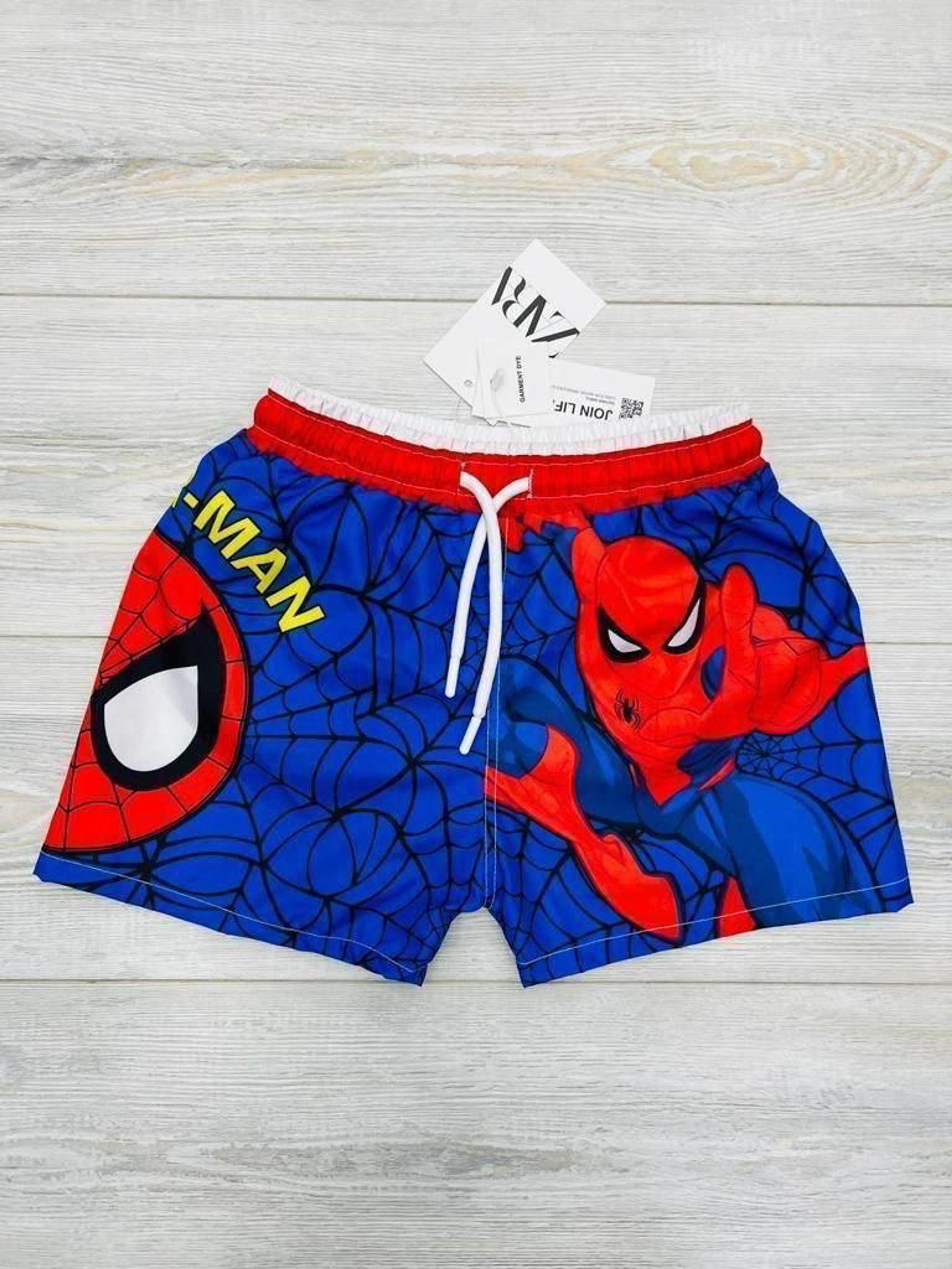 Boys' Web Hero Print Swim Shorts