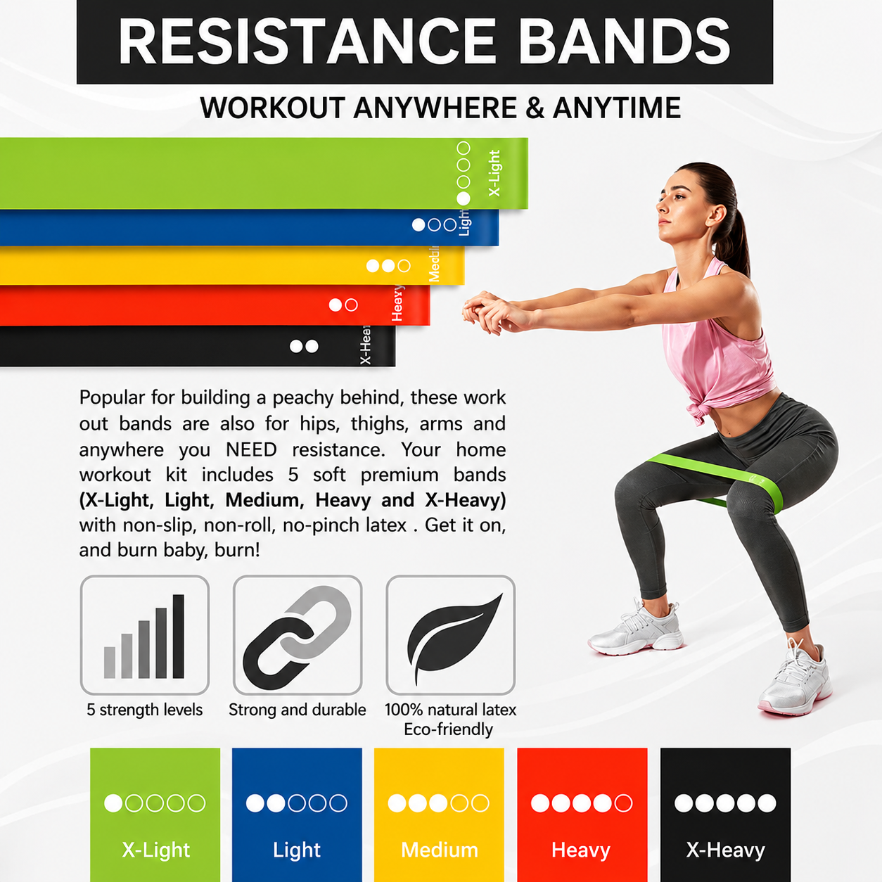 5-Piece Resistance Band Set