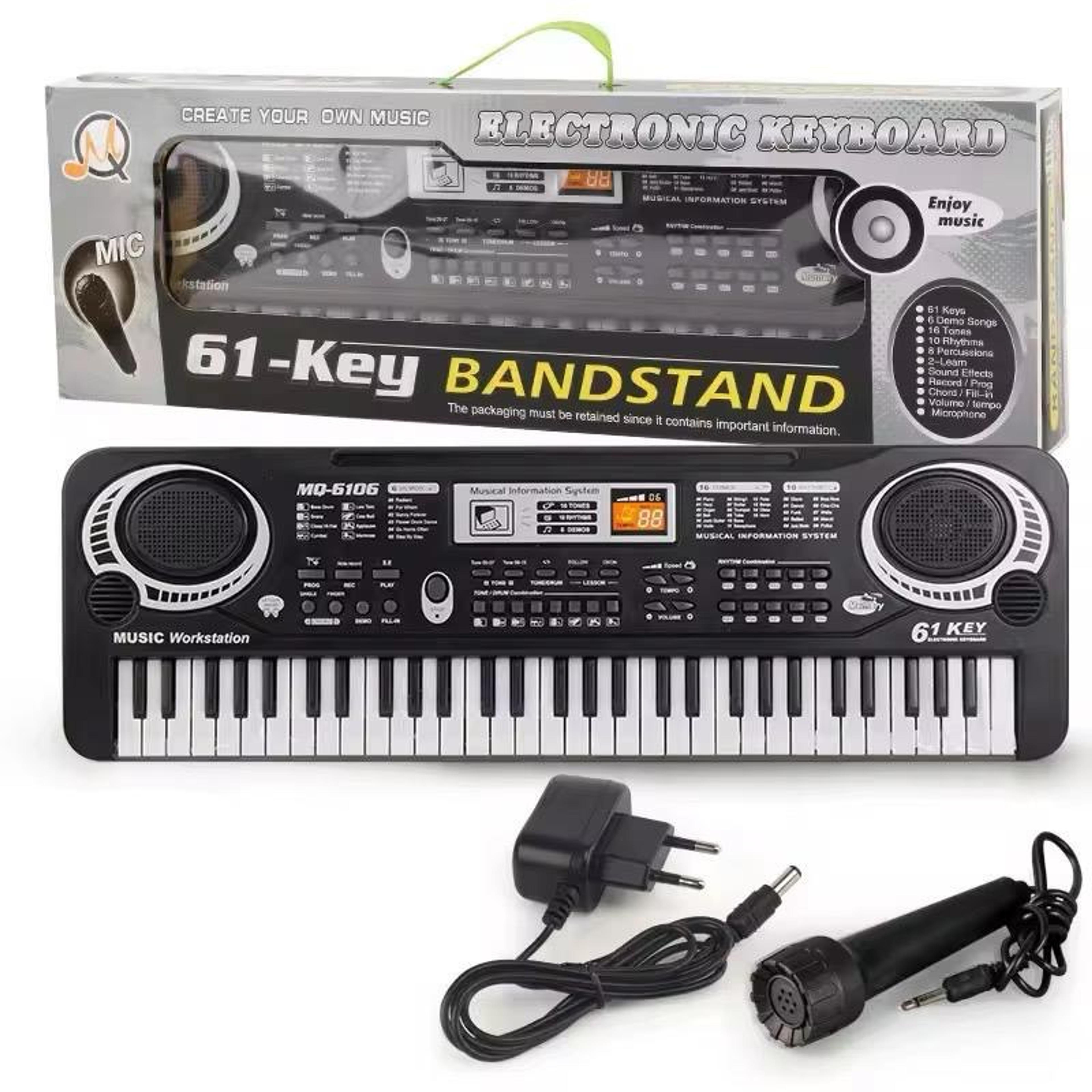 Kids' 61-Key Electronic Keyboard with Microphone