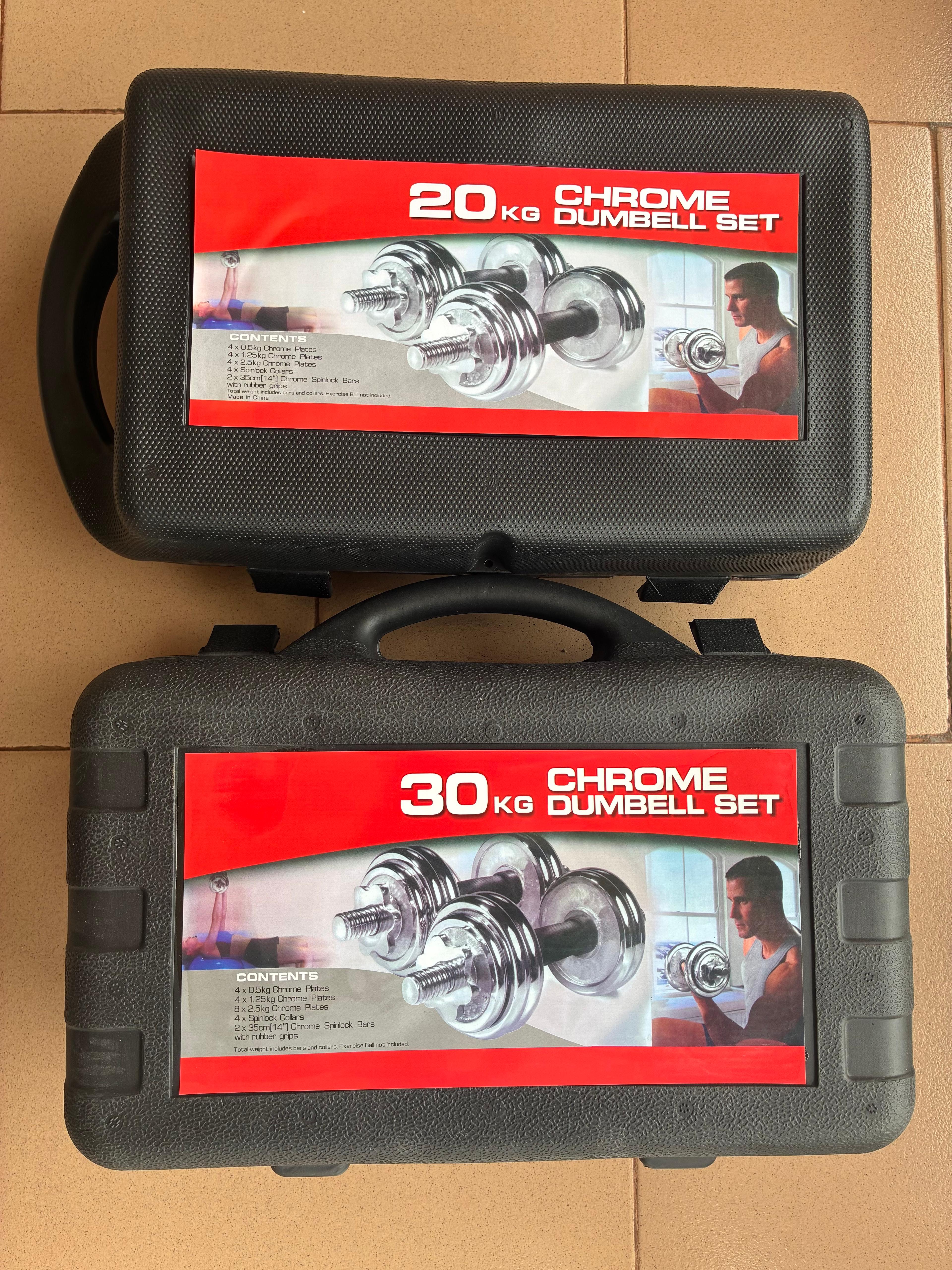 Adjustable Chrome Dumbbell Set - 30kg - view 3