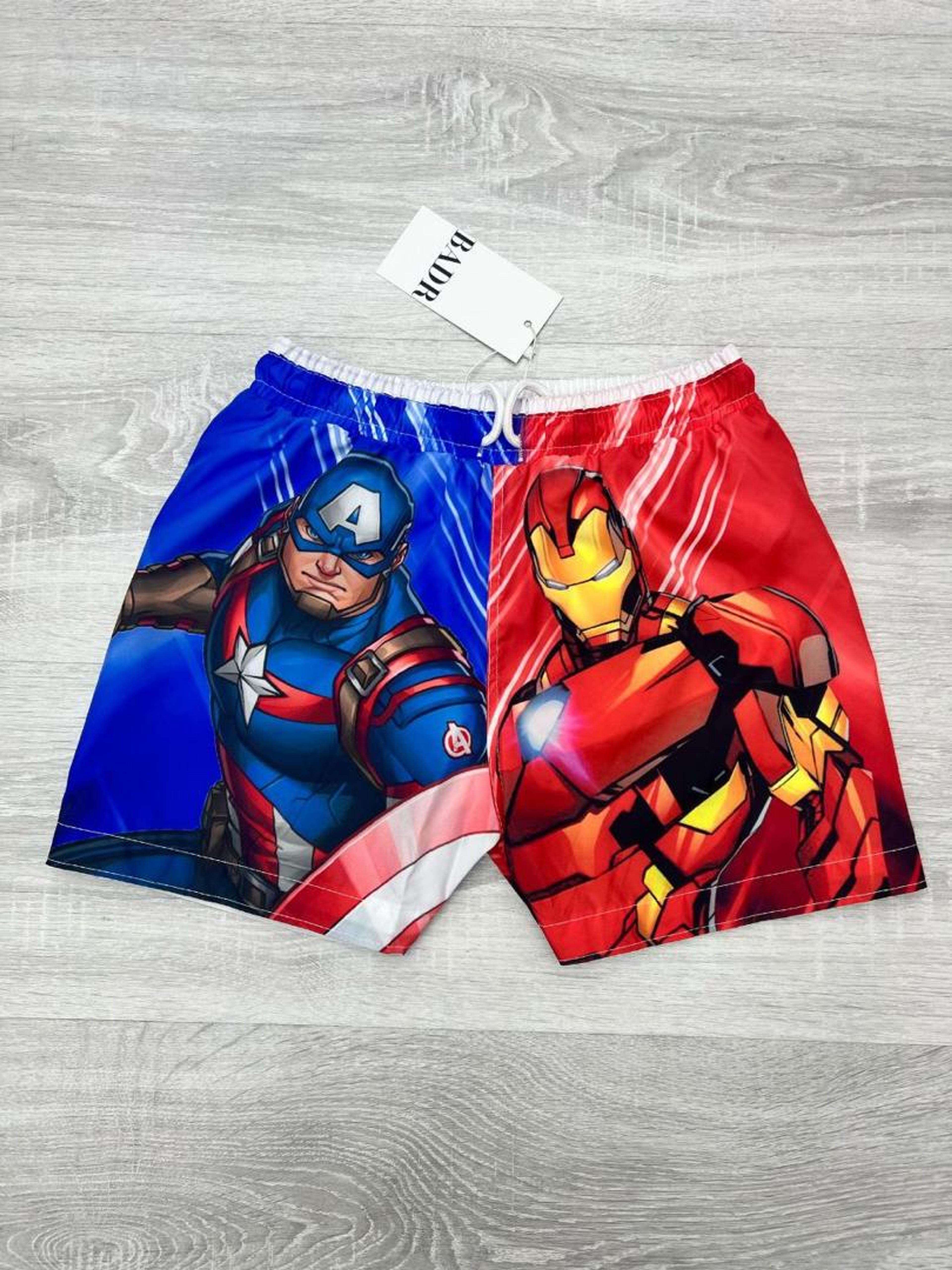 Boys' Superhero Duo Print Swim Shorts