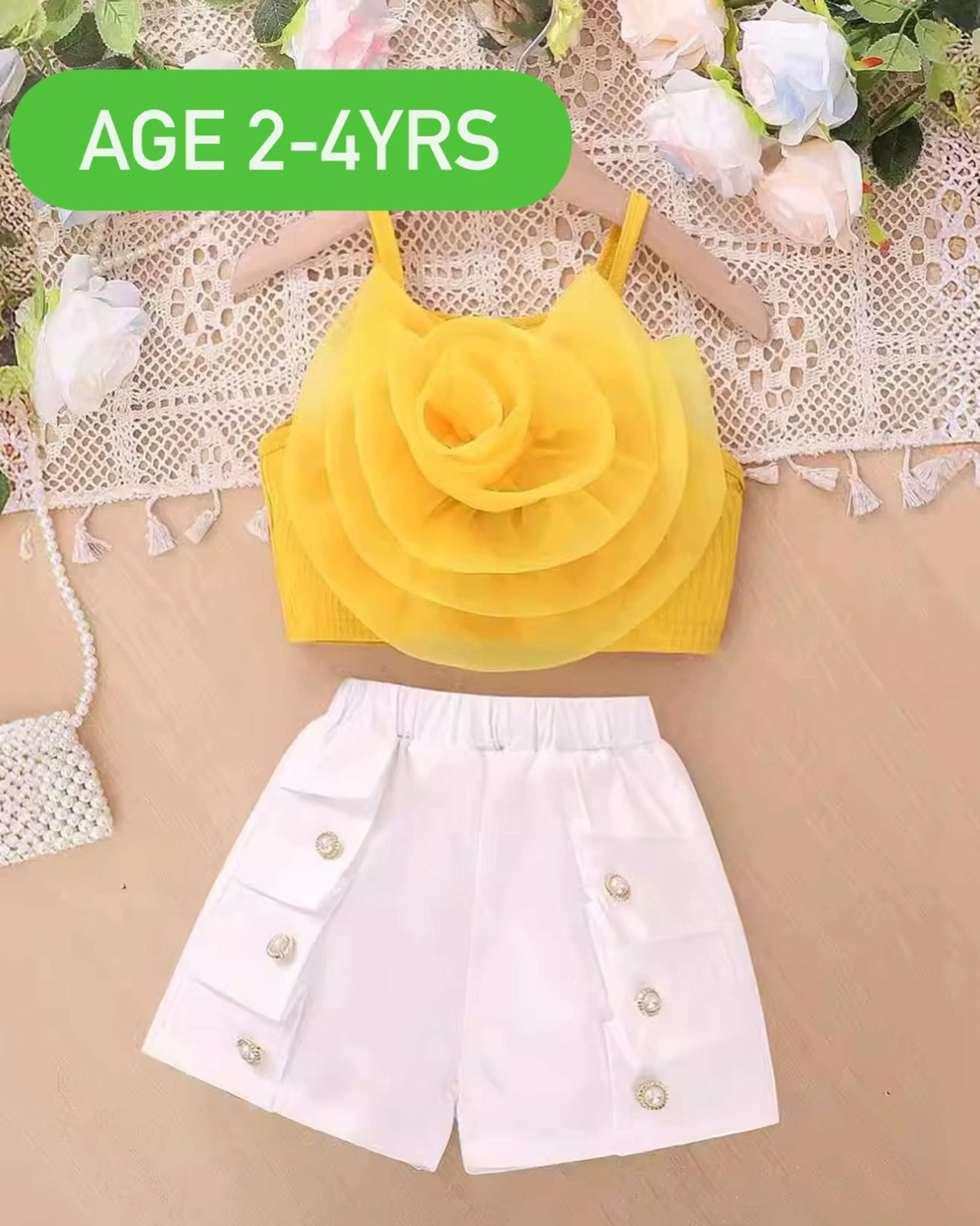 Girls' Rosette Summer Shorts Set thumbnail 4