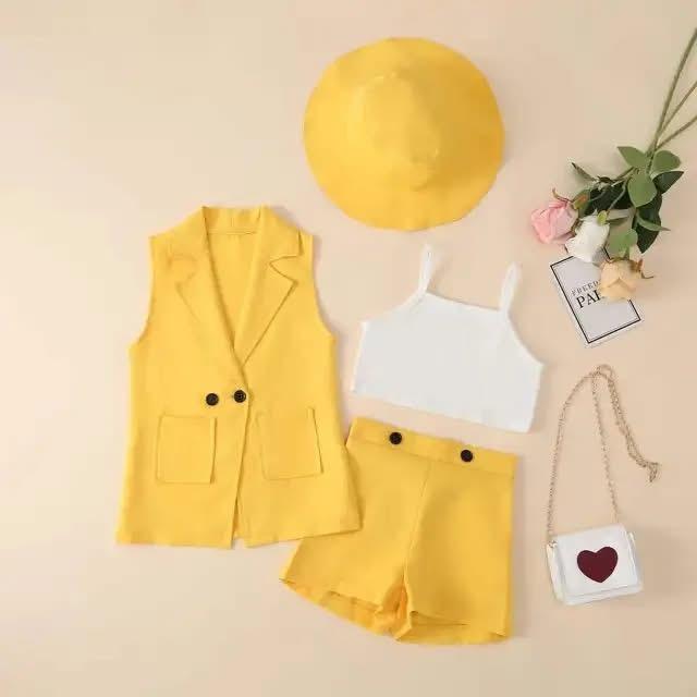 Girls' Golden Summer Vest Set