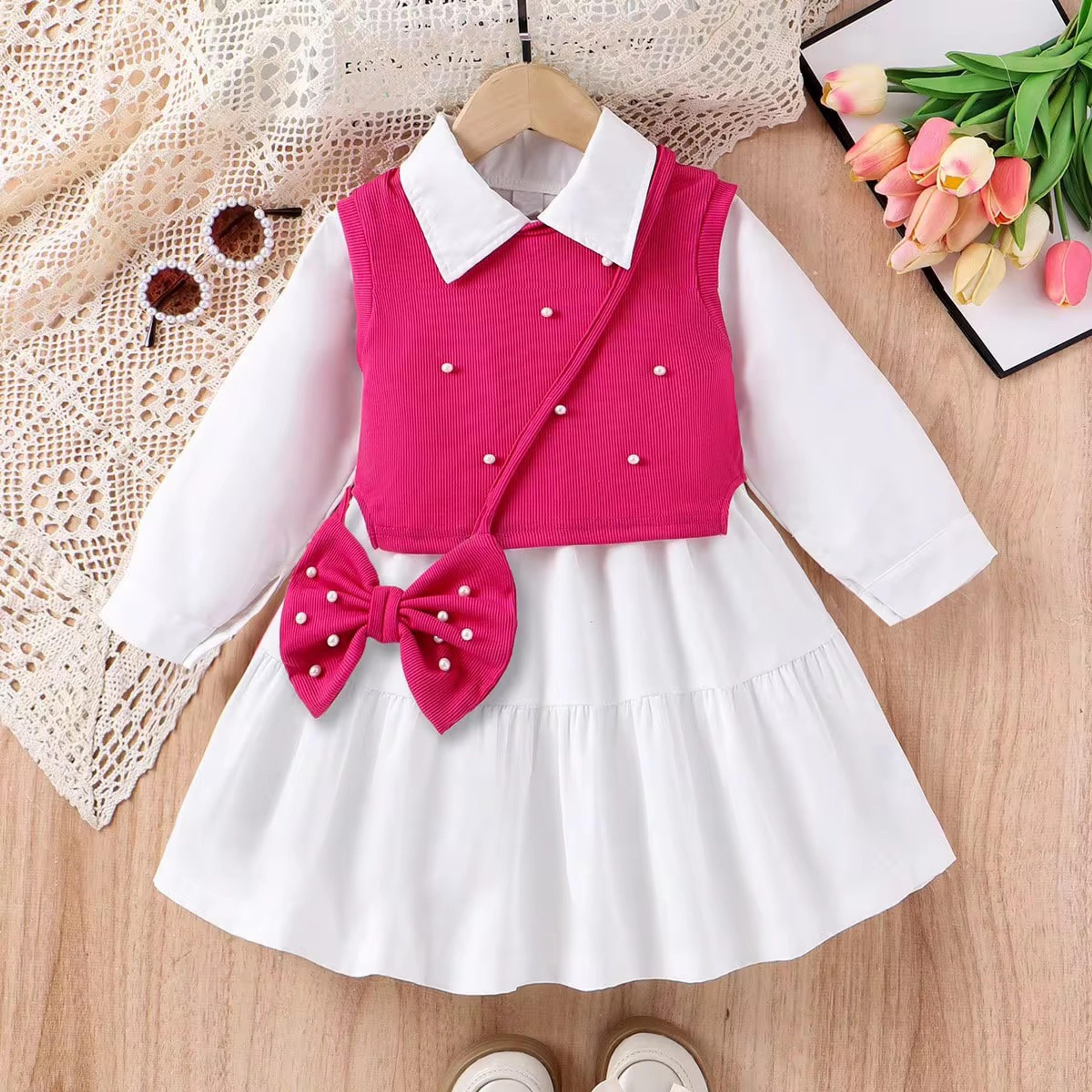 Girls' Bow Accent Dress