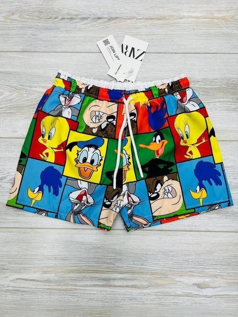 Boys' Classic Cartoon Print Swim Shorts
