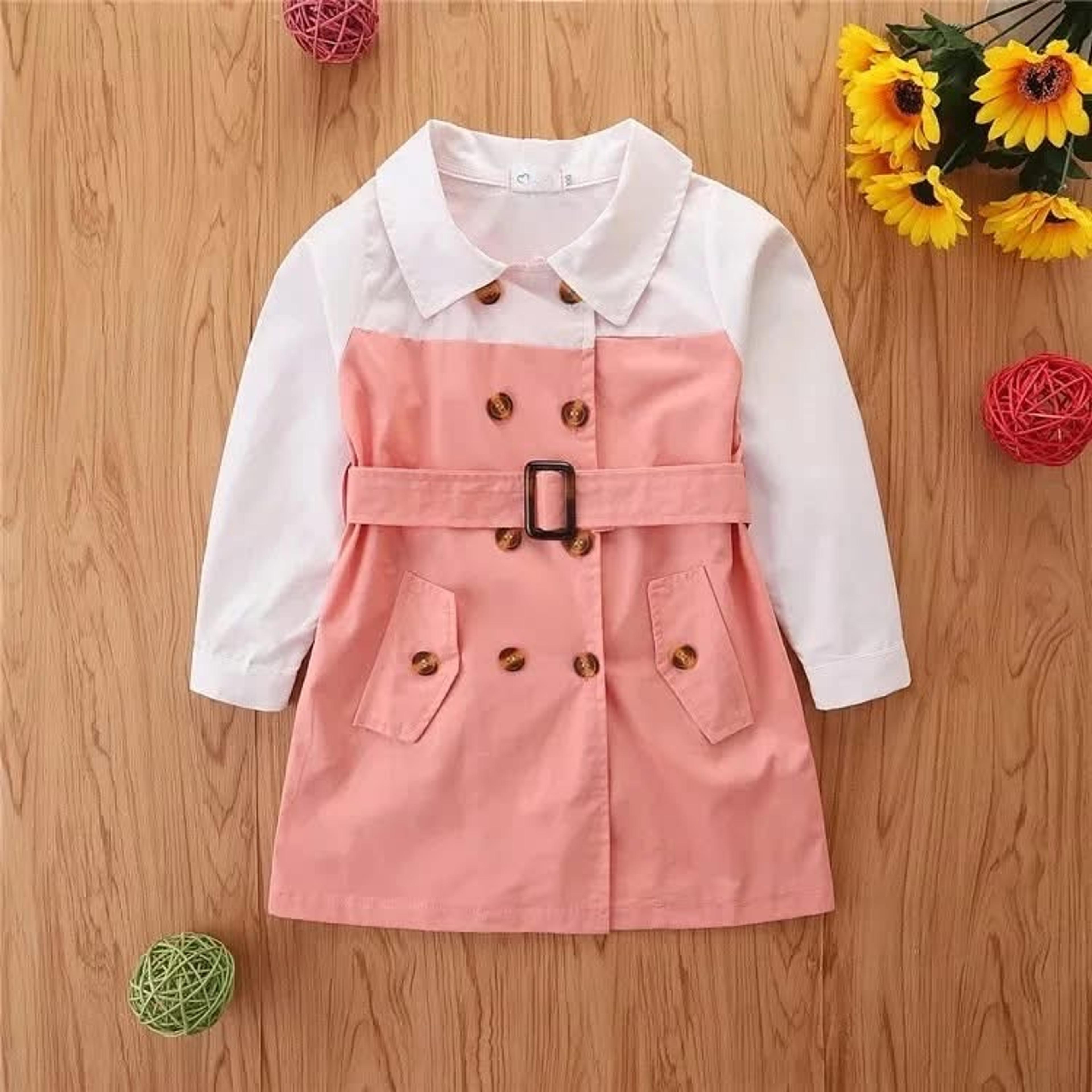 Girls' Classic Belted Coat Dress thumbnail 2
