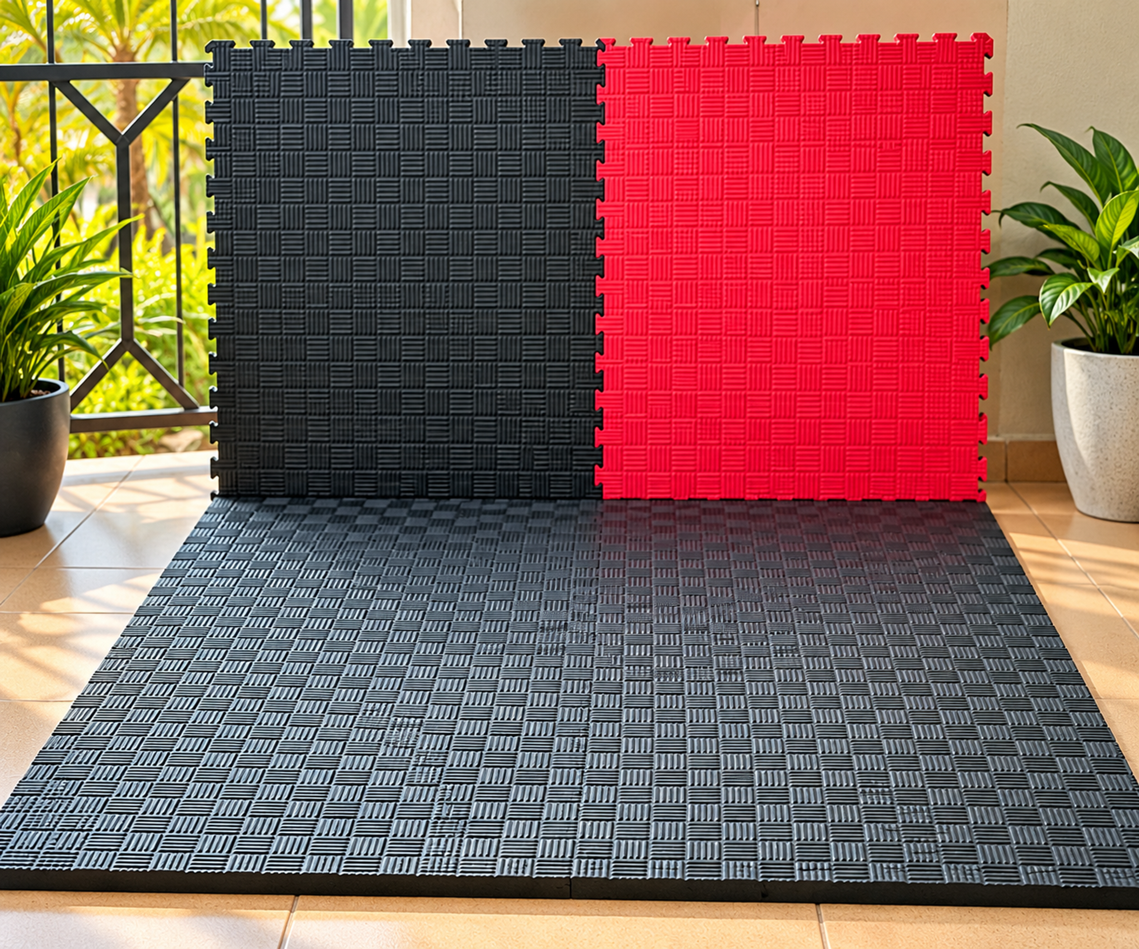 1m × 1m Interlocking Gym Mat Tile - 2.5cm Thick - view 3