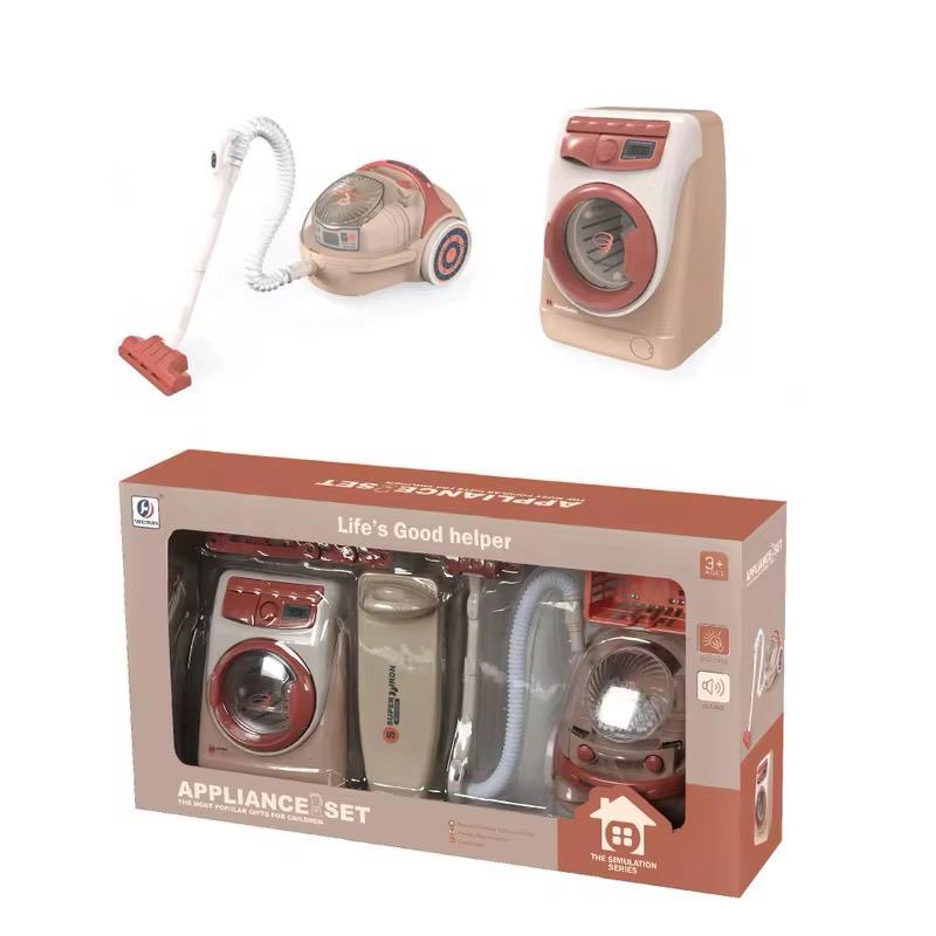Kids' Pretend Laundry & Cleaning Appliance Set