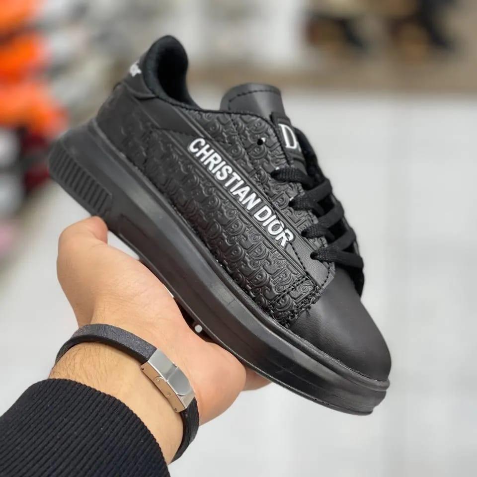 Kids' All-Black Statement Sneakers