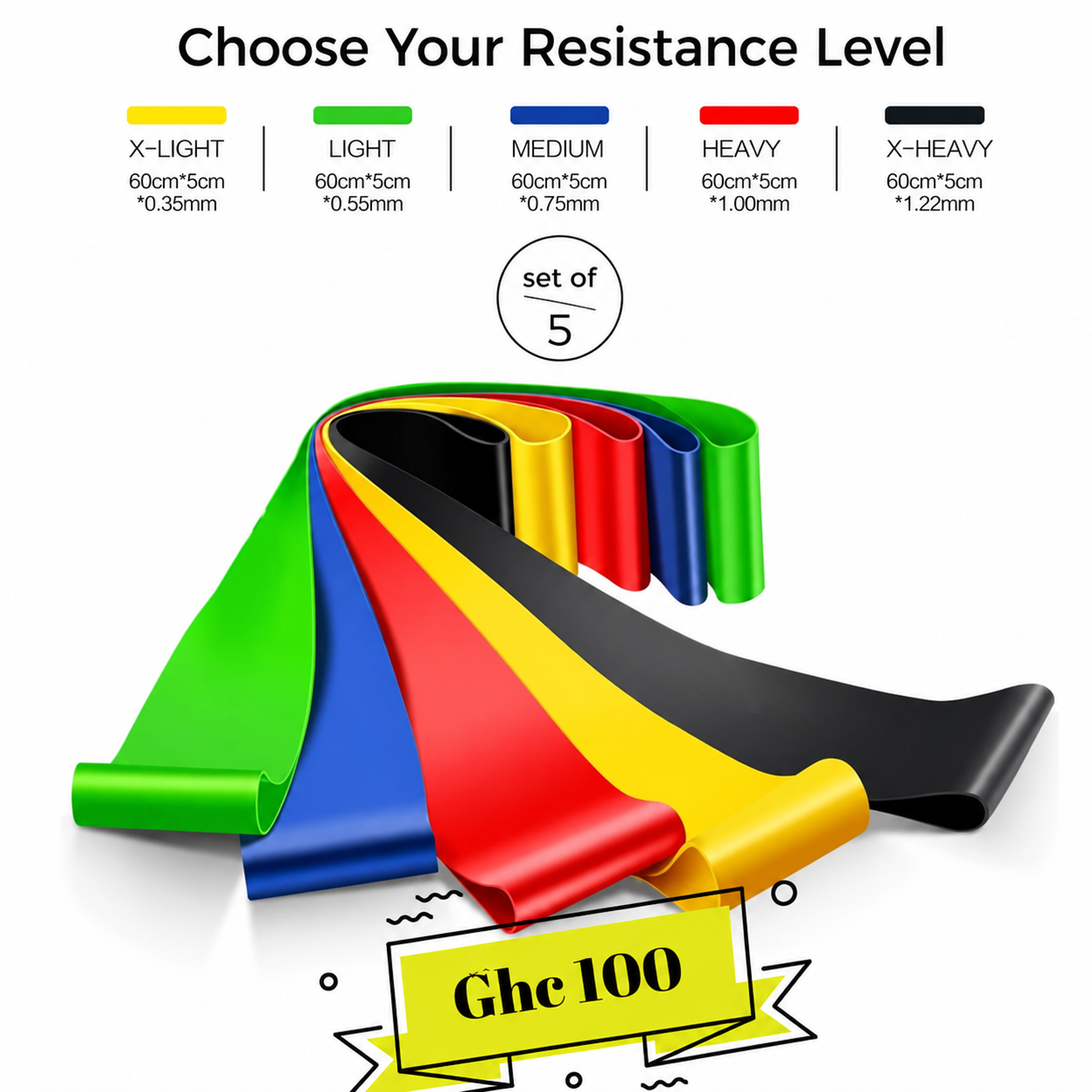 5-Piece Resistance Band Set - view 3