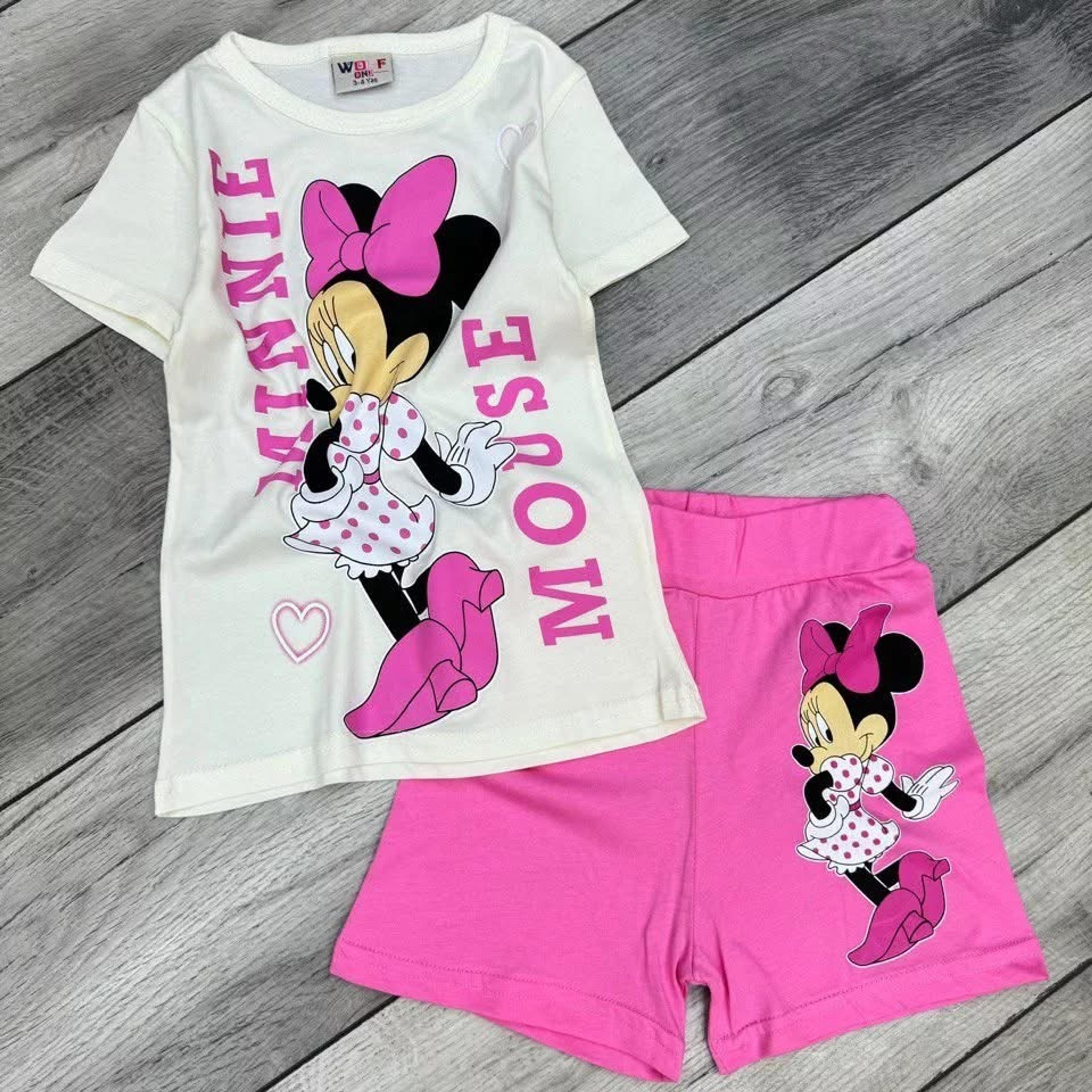Girls' Cartoon T-Shirt & Shorts Set