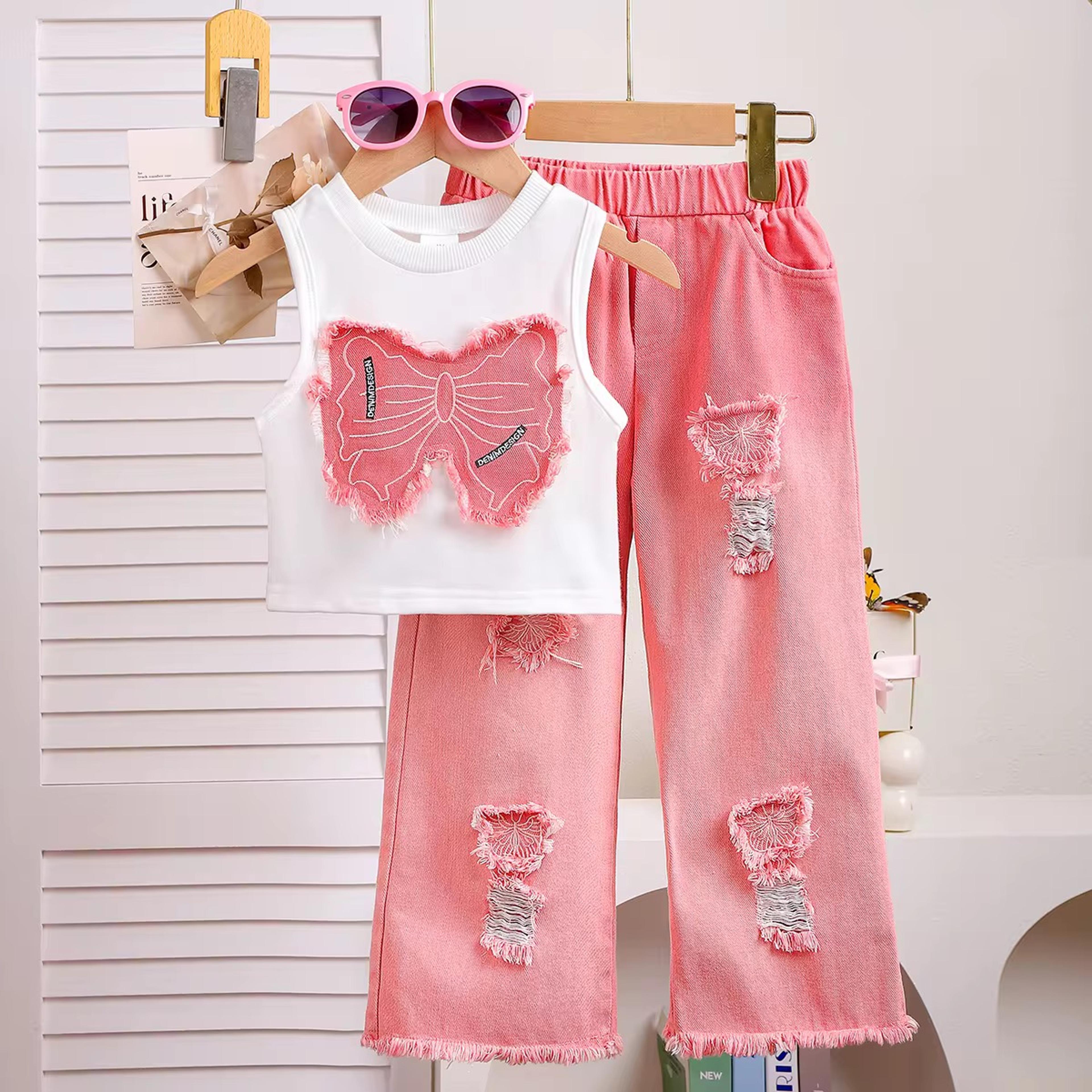 Girls' Fashion Top & Wide-Leg Trouser Set