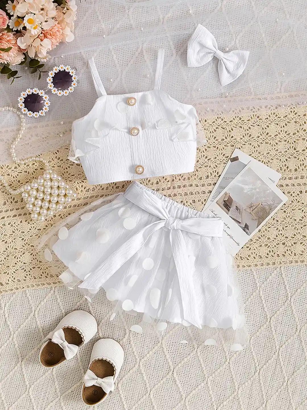 Girls' Elegant 3-Piece Outfit Set