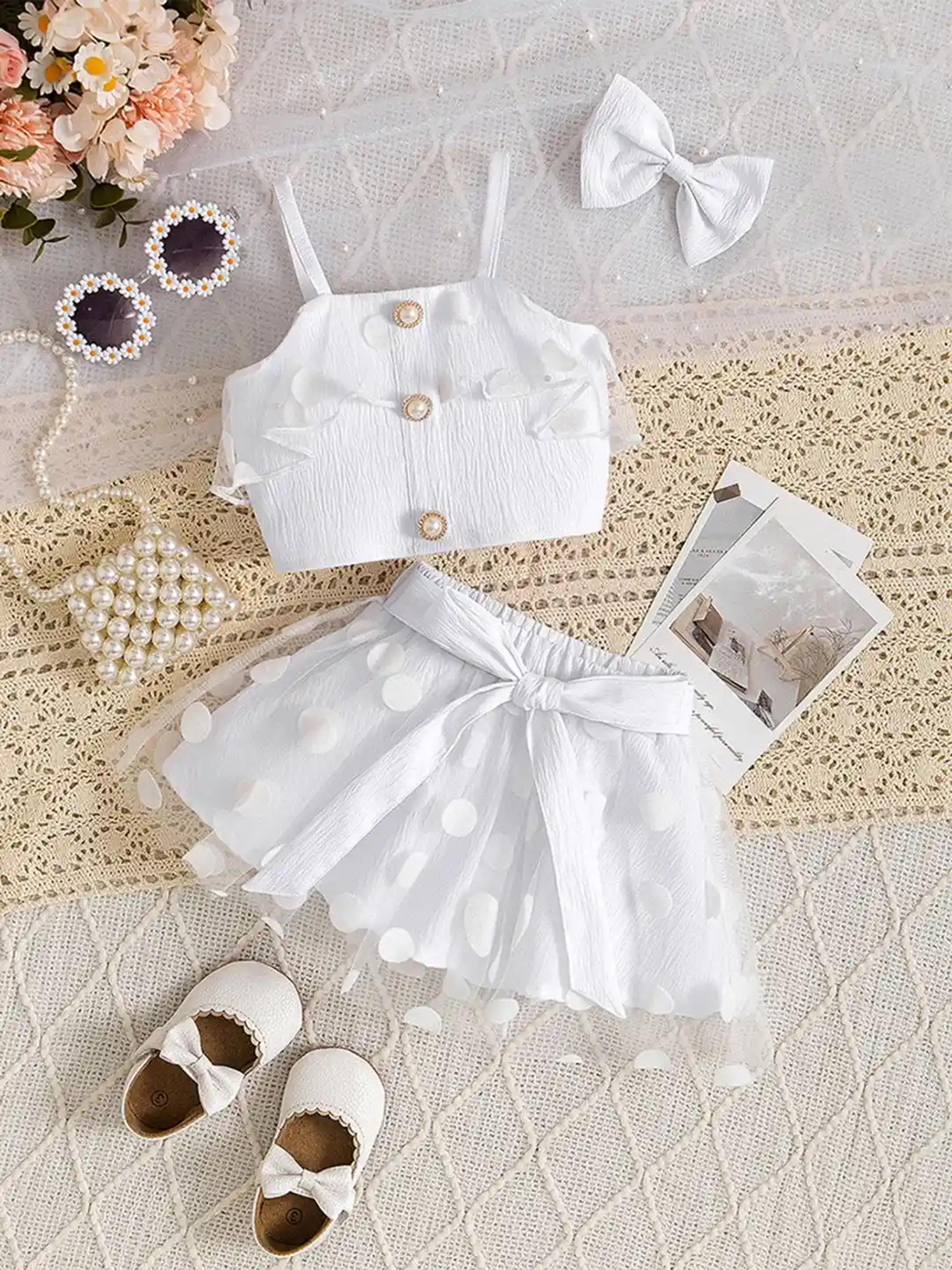 Girls' Elegant 3-Piece Outfit Set