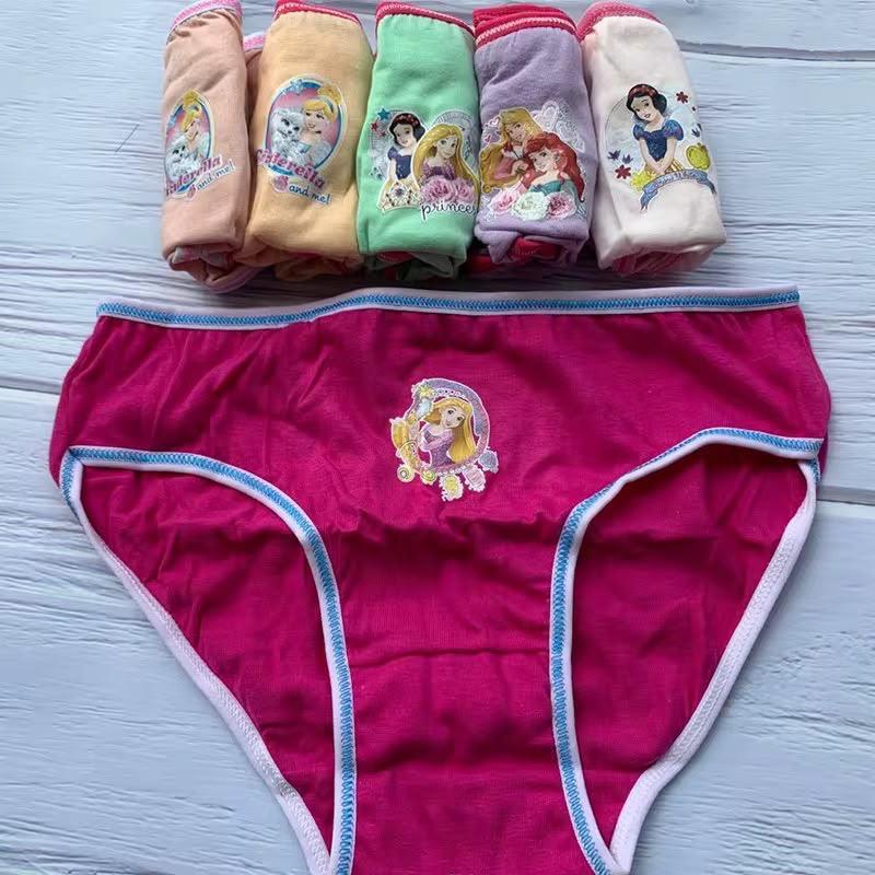 Girls' Assorted Princess-Print Briefs (6 in 1)
