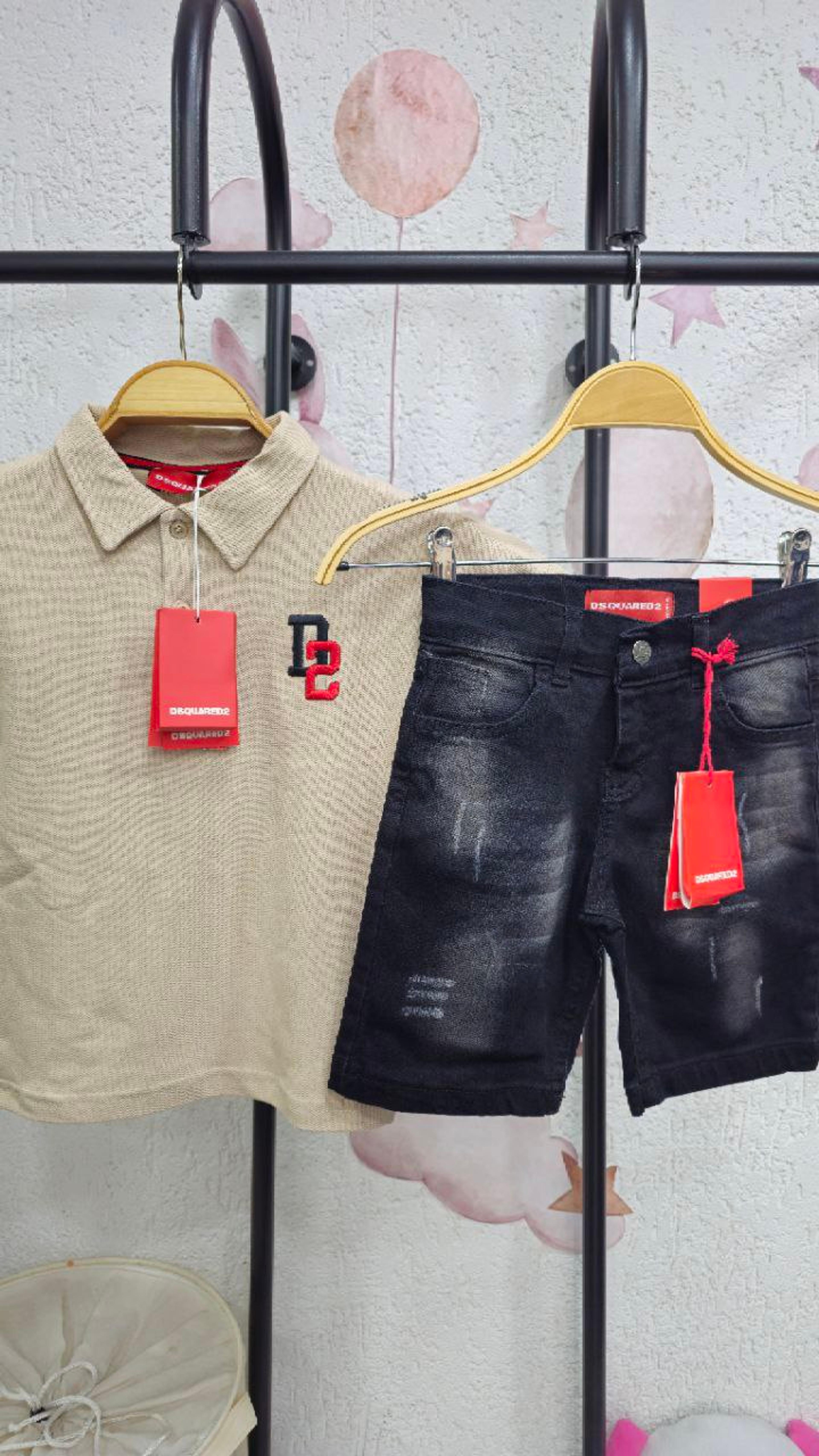 Kids' Smart Polo & Denim Shorts Set