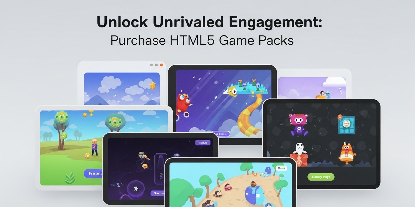 an isometric illustration of various computer screens and a box that says html 5