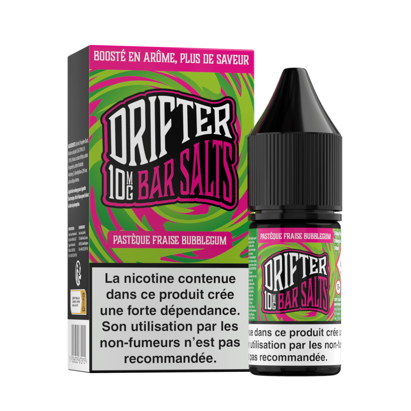 WATERMELON STRAWBERRY BUBBLEGUM NIC SALT BAR SALTS DRIFTER 10ML-0.jpg