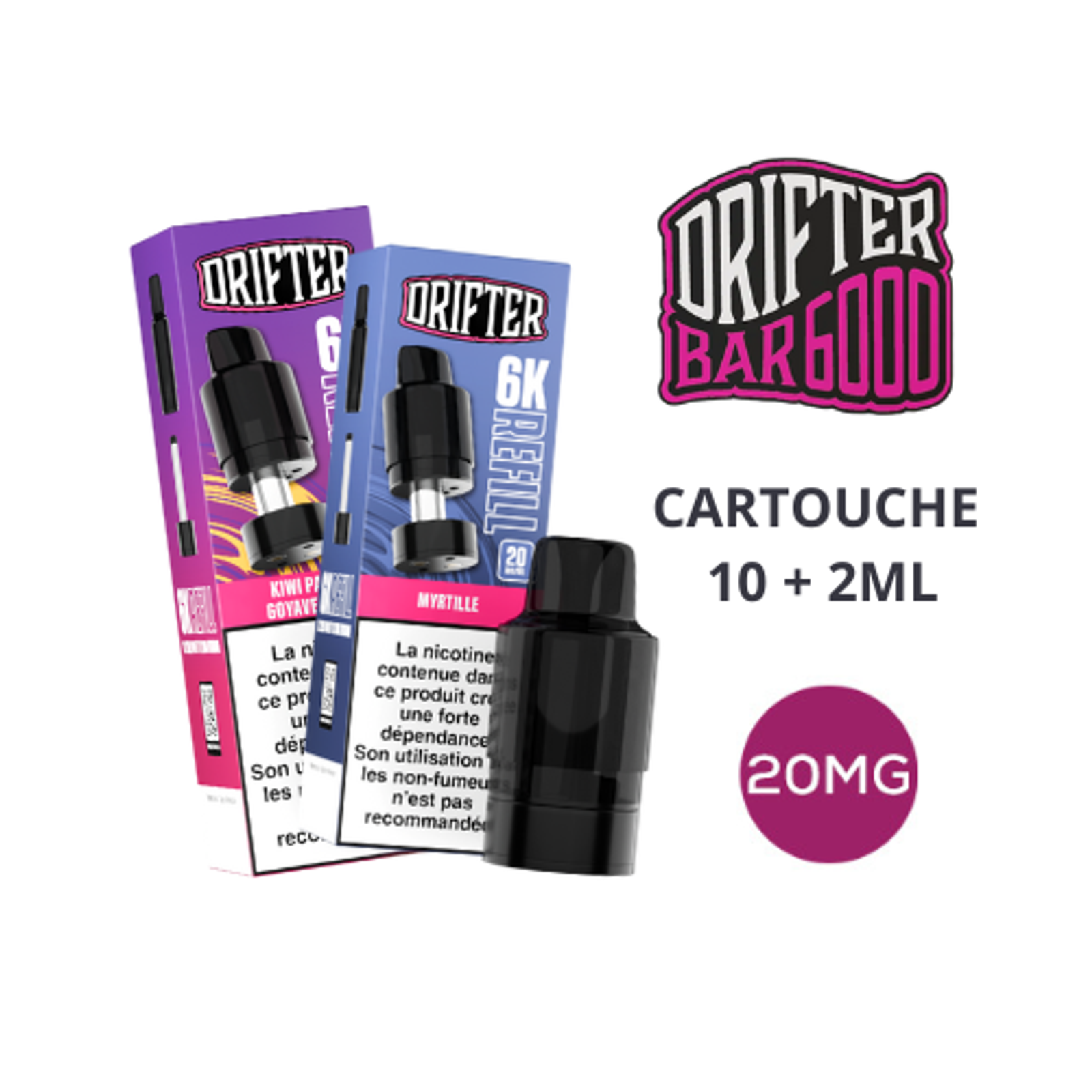 CARTOUCHE DRIFTER BAR 6000 REFILL 10+2ML 20MG DRIFTER-0.jpg