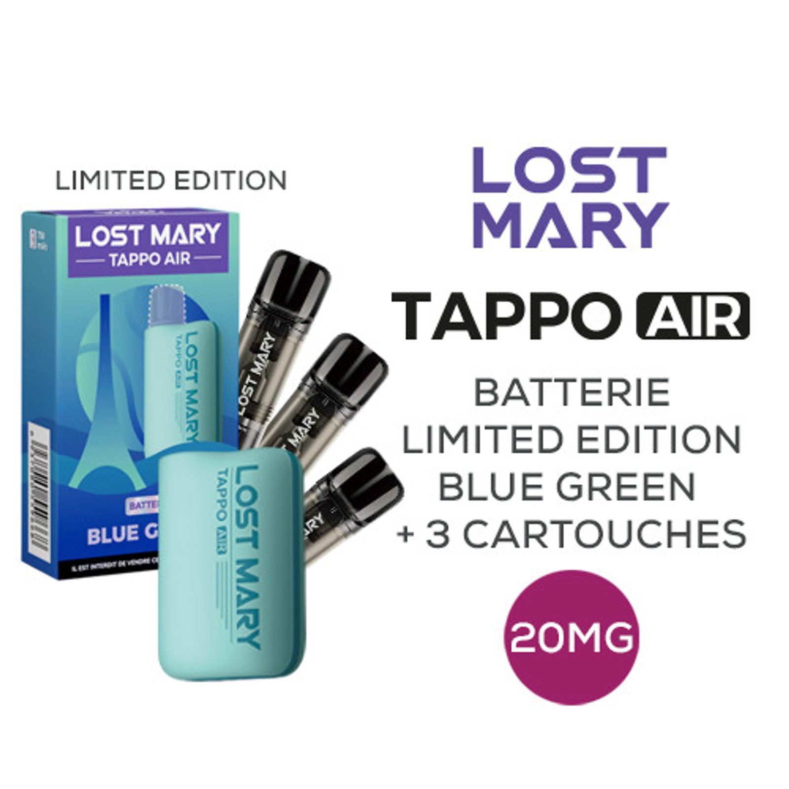 DISCOVERY PACK TAPPO AIR BLUE GREEN LIMITED EDITION 2024 20MG LOST MARY-0.jpg