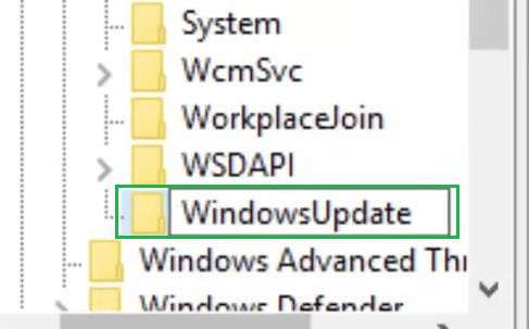 windows frissítés leállítása regisztrációs politika segítségével.3