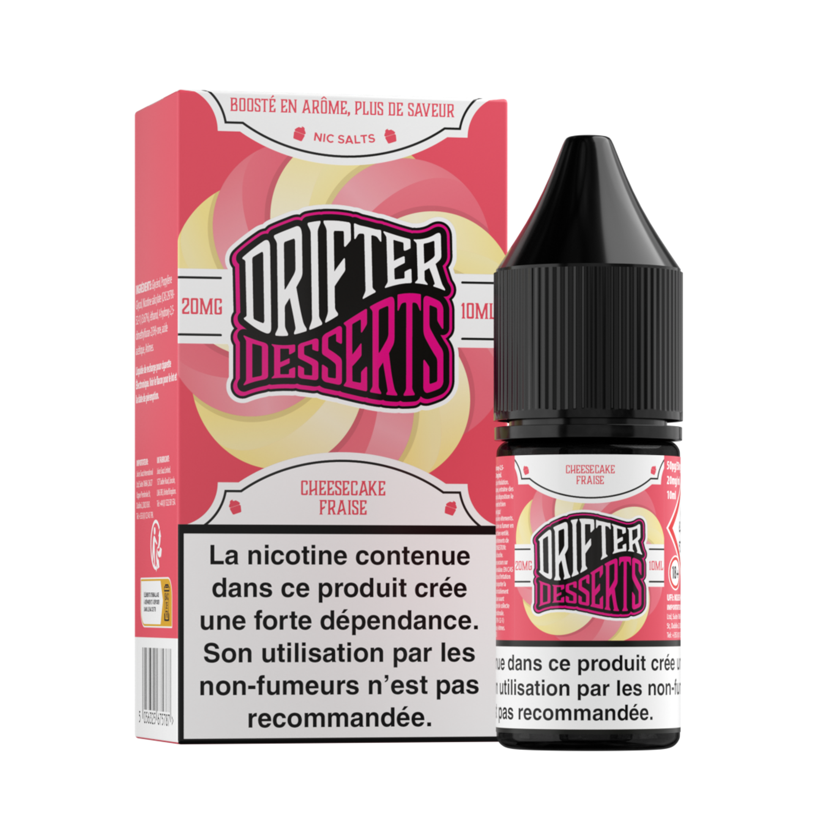 STRAWBERRY CHEESECAKE NIC SALT DESSERTS SALTS DRIFTER 10ML-1.jpg