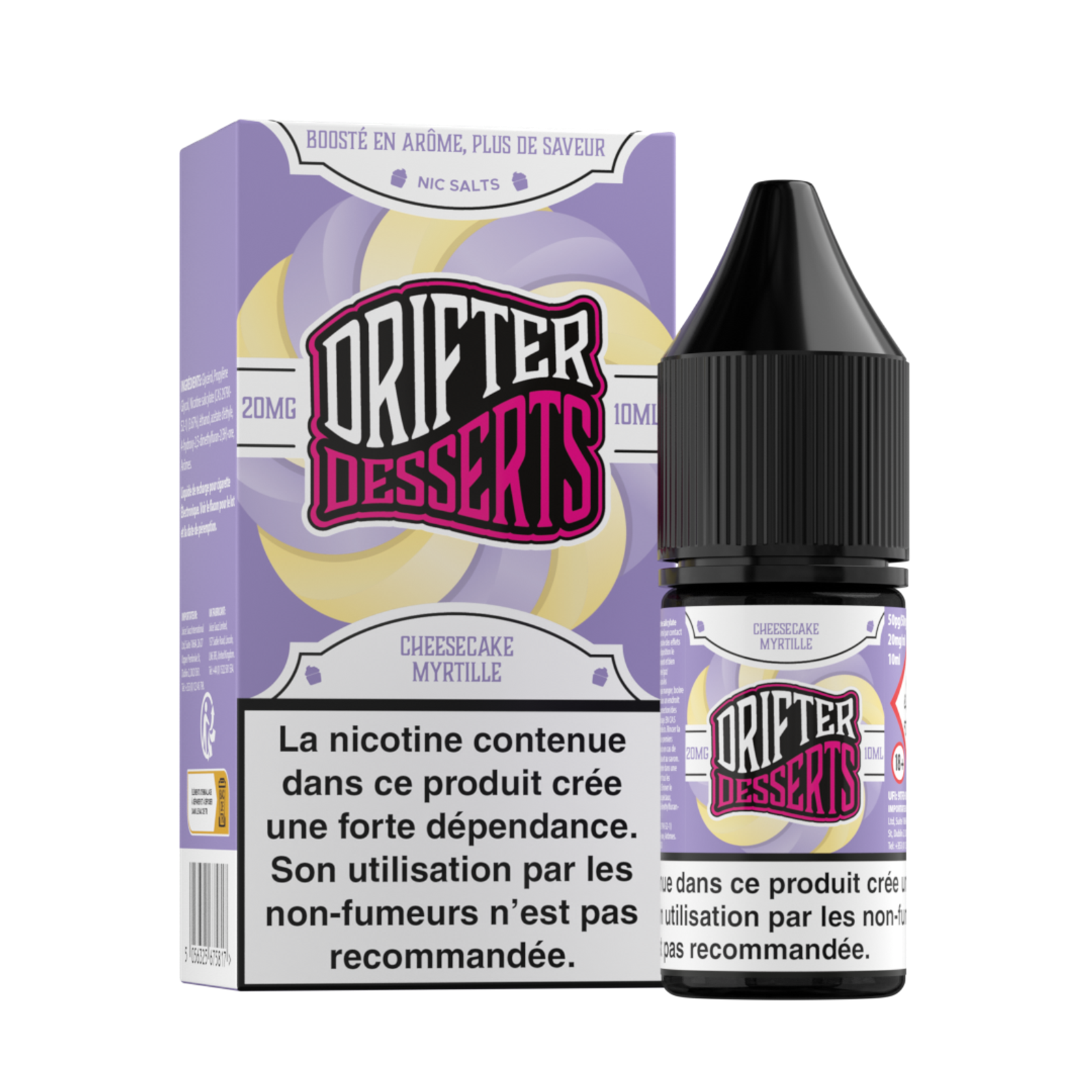 BLUEBERRY CHEESECAKE NIC SALT DESSERTS SALTS DRIFTER 10ML-1.jpg