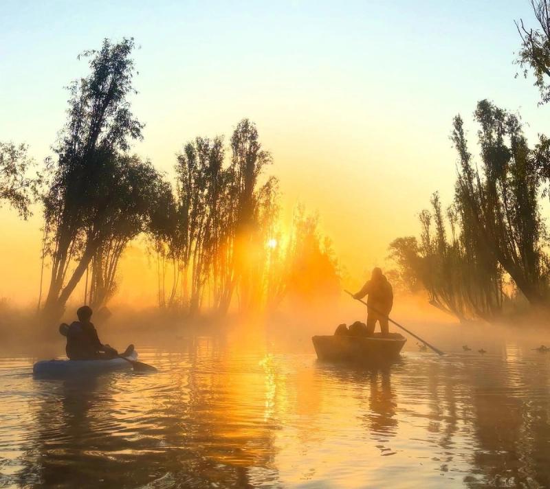 Kayak en los canales de Xochimilco