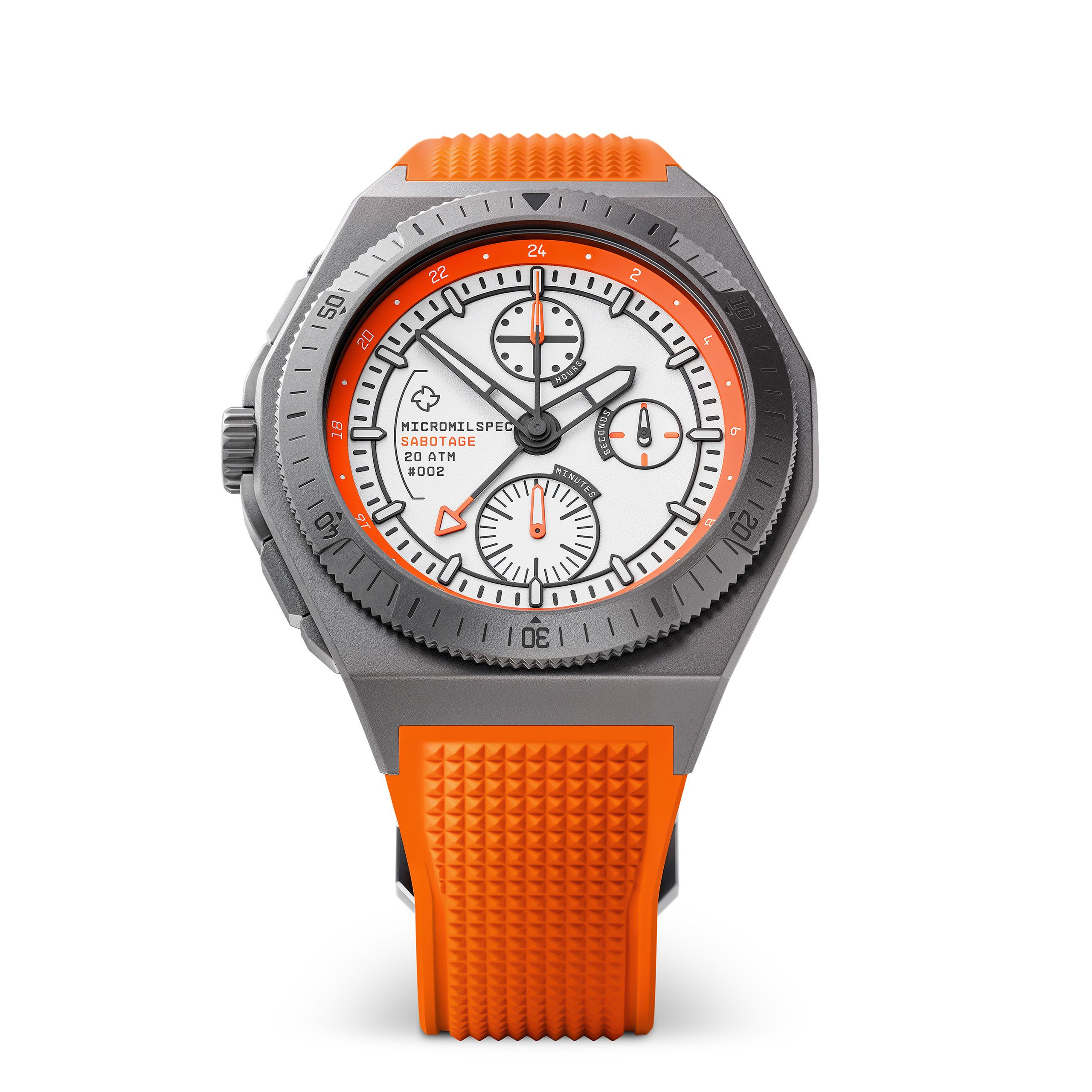 Black Badger - Project Sabotage with Orange rubber strap