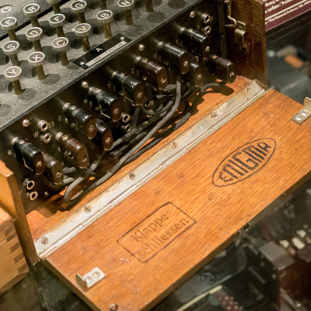 Enigma Machine, Used to decode enemy messages during WWII, Bletchley Park|Enigma Machine, Used to decode enemy messages during WWII, Bletchley Park