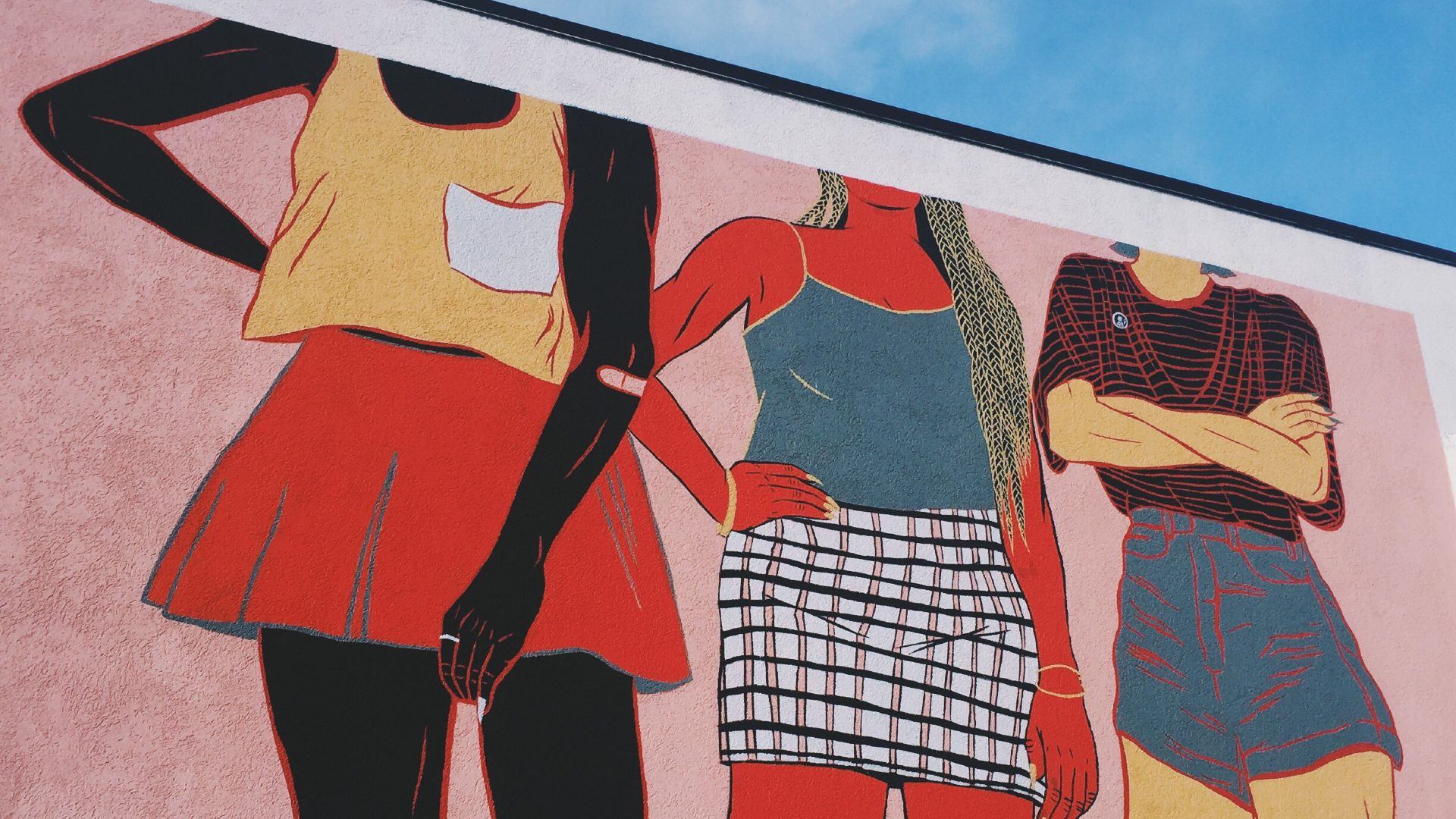 mural of female figures