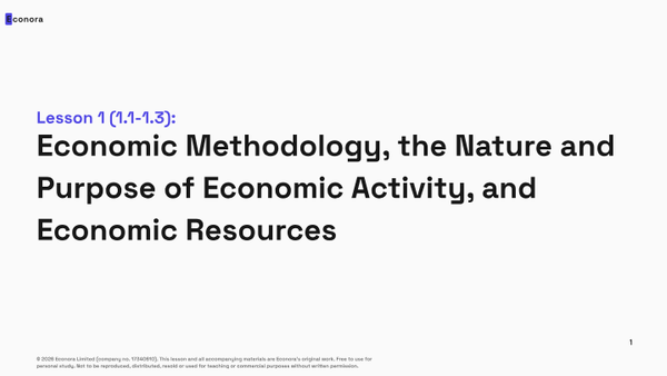 AQA Microeconomics AS Lesson 1