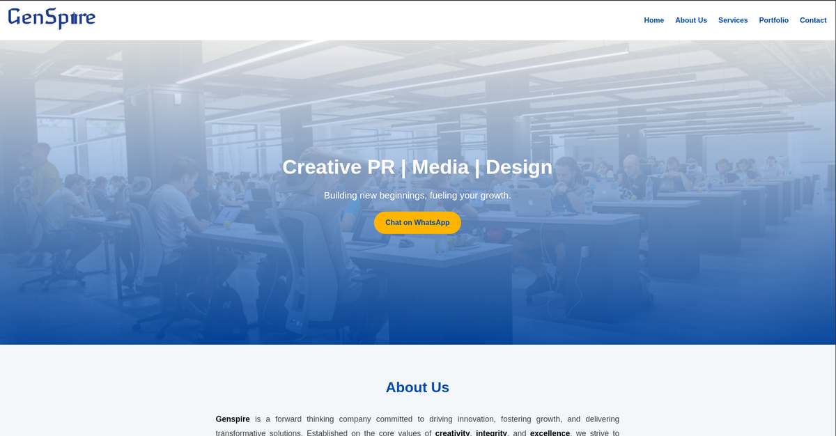 Genspire Solutions Website