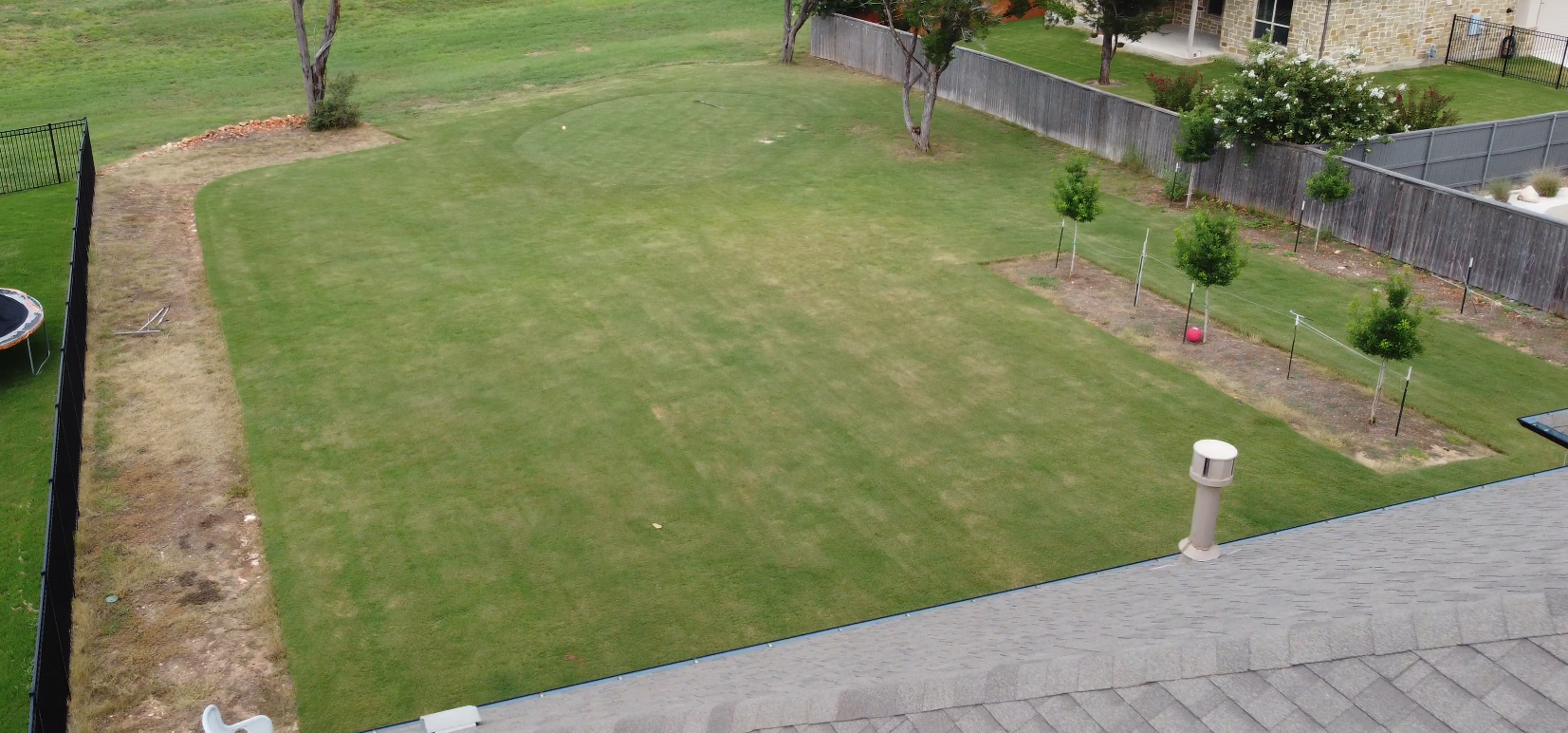 2” rotary cut striped lawn