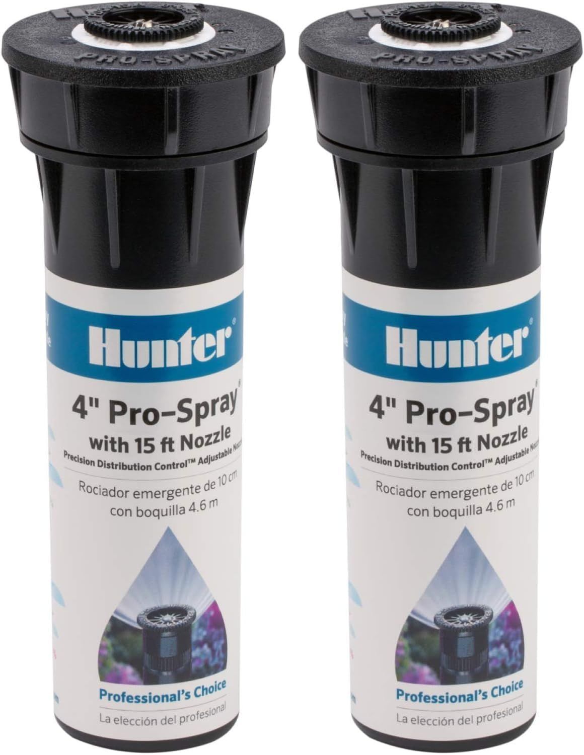 Two Hunter Pro-Spray 4-inch pop-up sprinkler heads